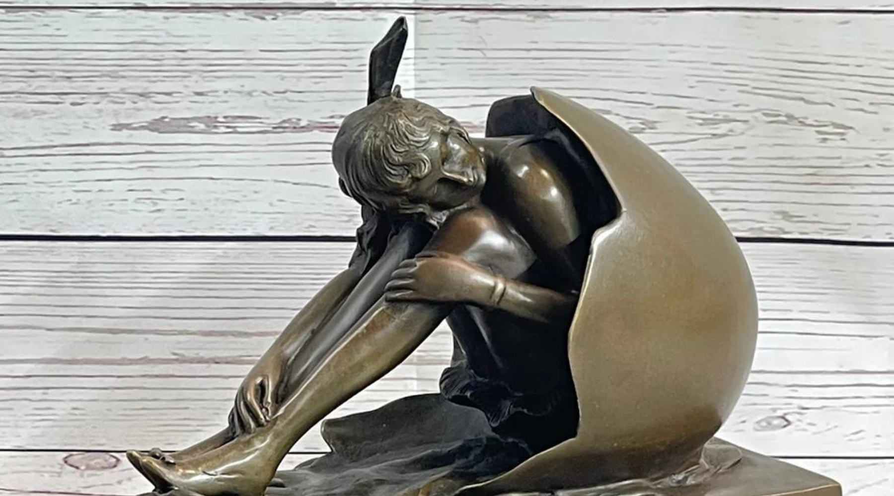 art deco bronze statue