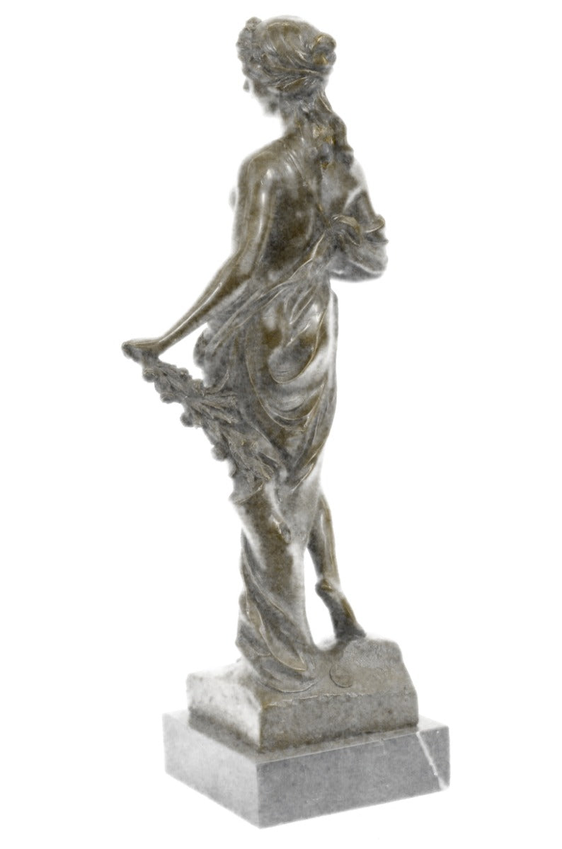 Hand Made Lady Bronze Statue - Signed Milo Female Bust Sculpture - Victorian Home Decor