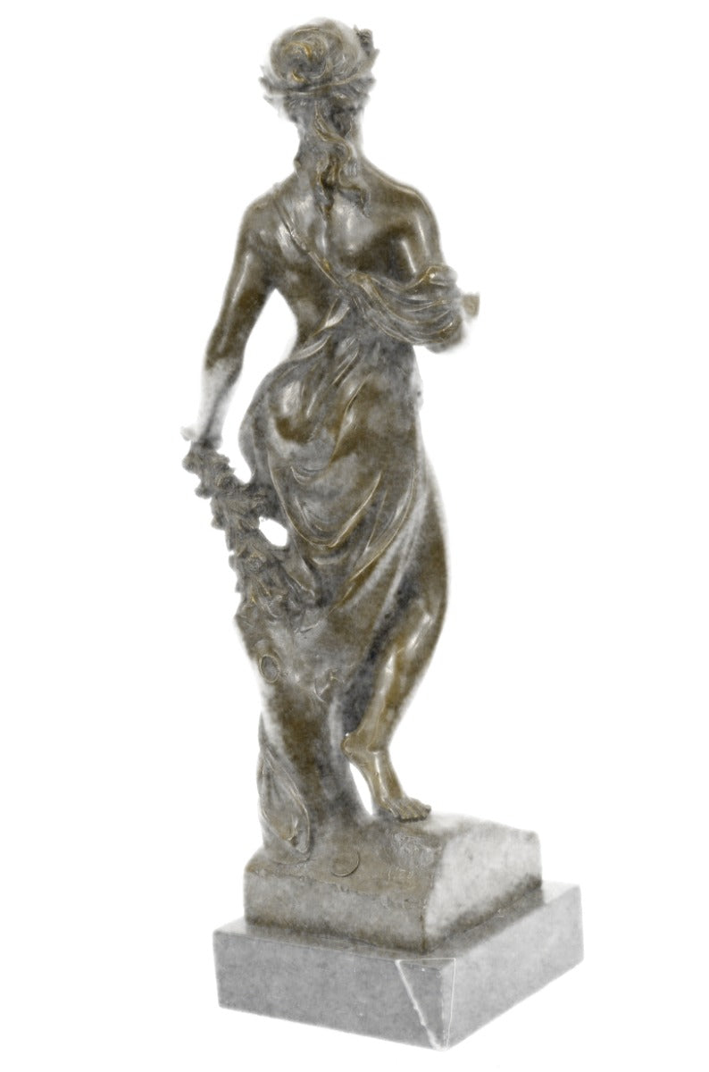 Hand Made Lady Bronze Statue - Signed Milo Female Bust Sculpture - Victorian Home Decor