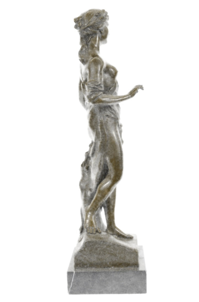 Hand Made Lady Bronze Statue - Signed Milo Female Bust Sculpture - Victorian Home Decor