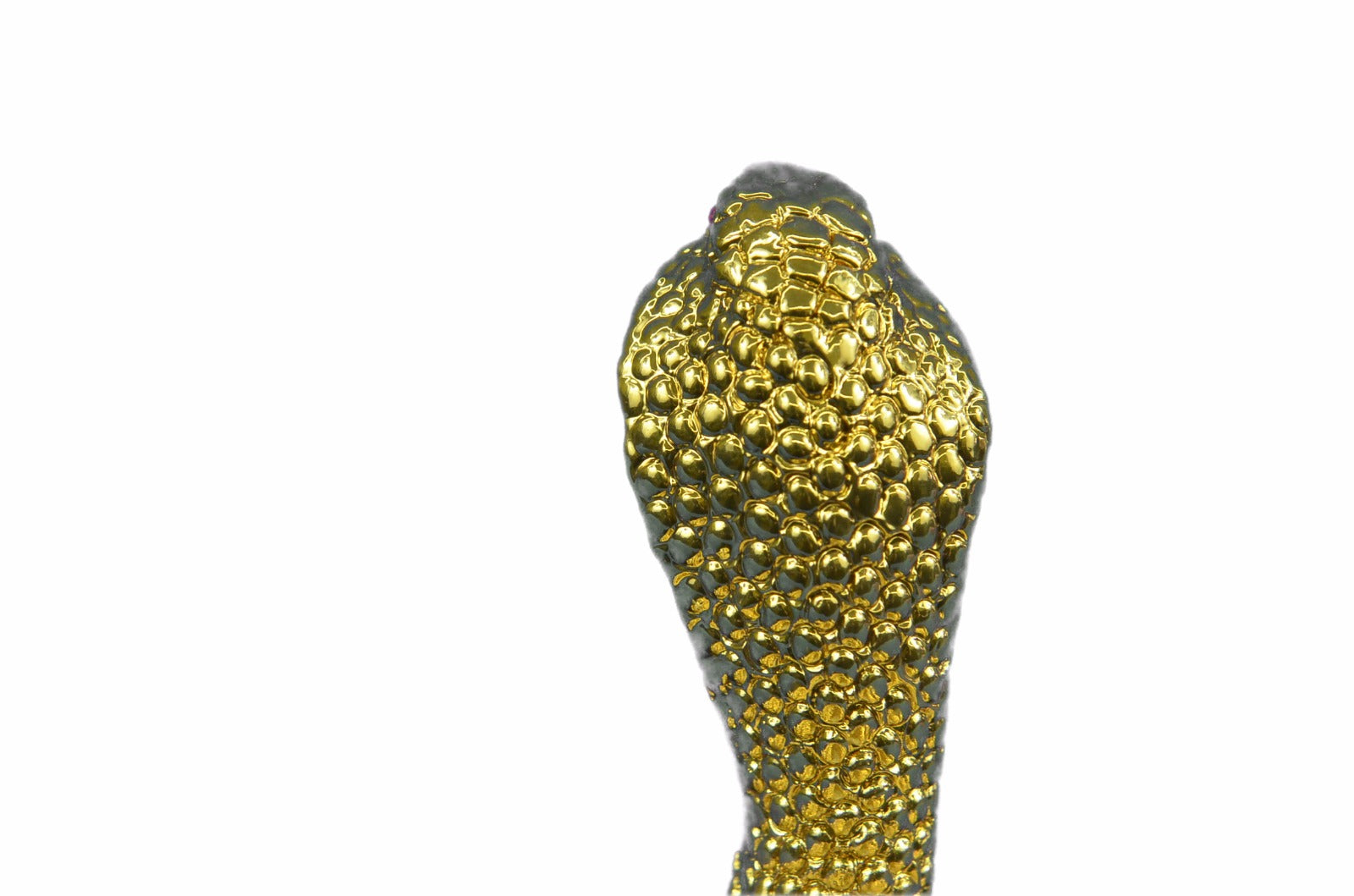 Hand Crafted 14K Gold Bronze Cobra Snake Sculpture Hot Cast Figurine Figure Deal