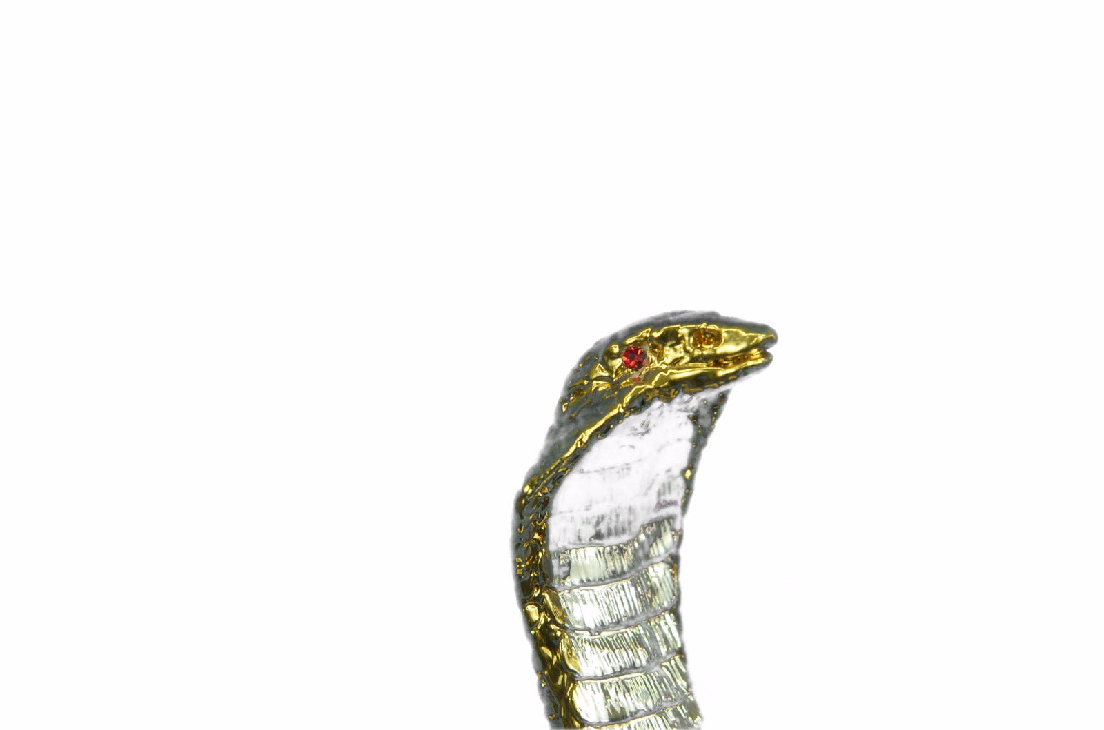 Hand Crafted 14K Gold Bronze Cobra Snake Sculpture Hot Cast Figurine Figure Deal