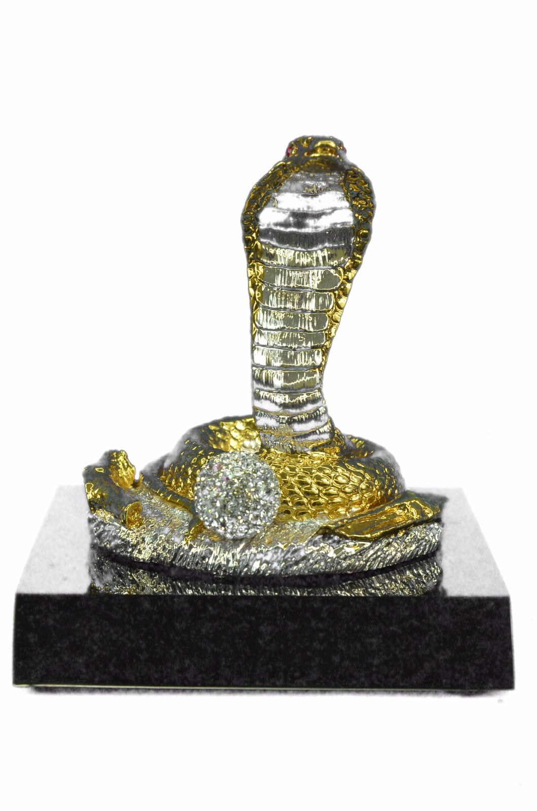 Hand Crafted 14K Gold Bronze Cobra Snake Sculpture Hot Cast Figurine Figure Deal