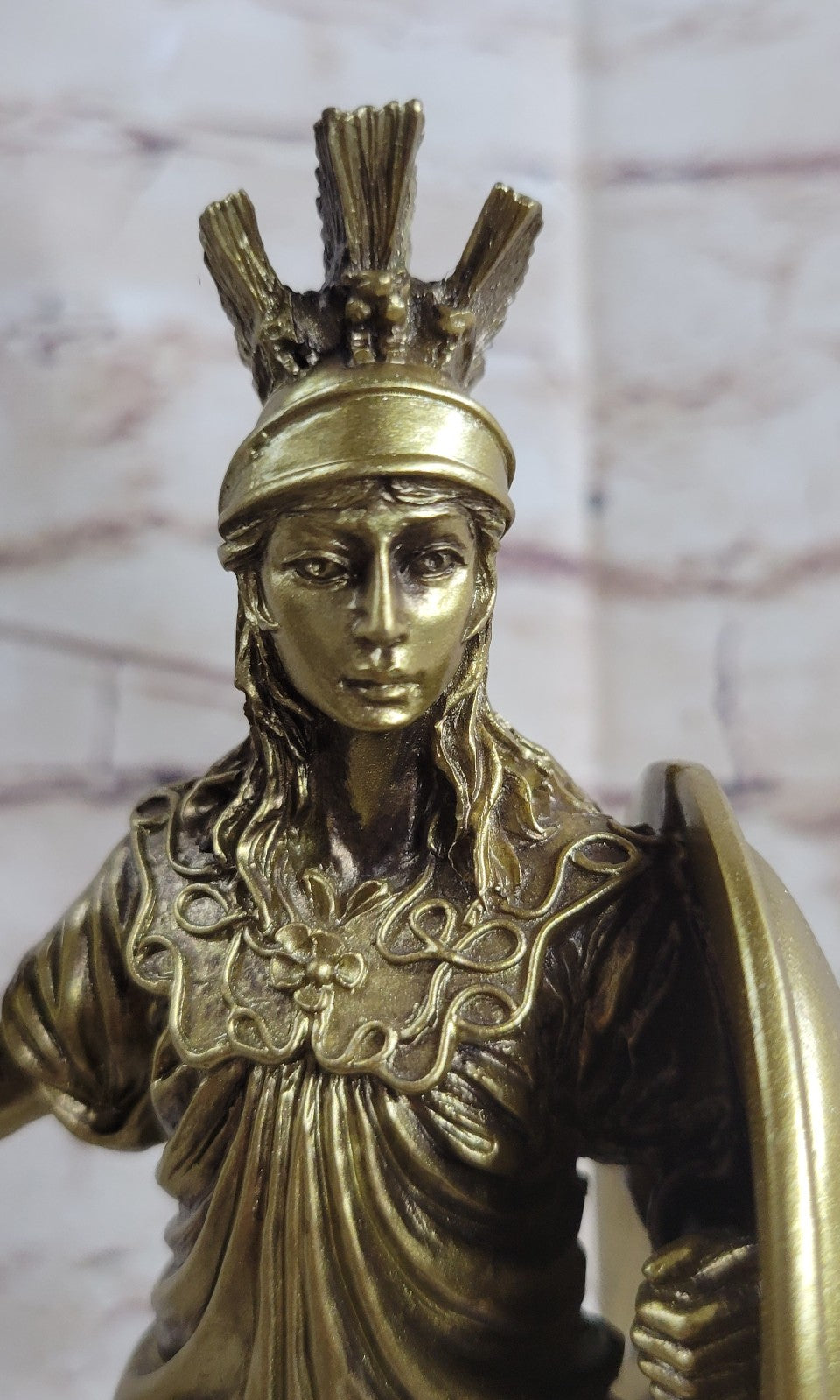 MUSEUM QUALITY ROMAN ERA GREEK BRONZED STATUE OF ATHENA SCULPTURE FIGURINE FIGURE