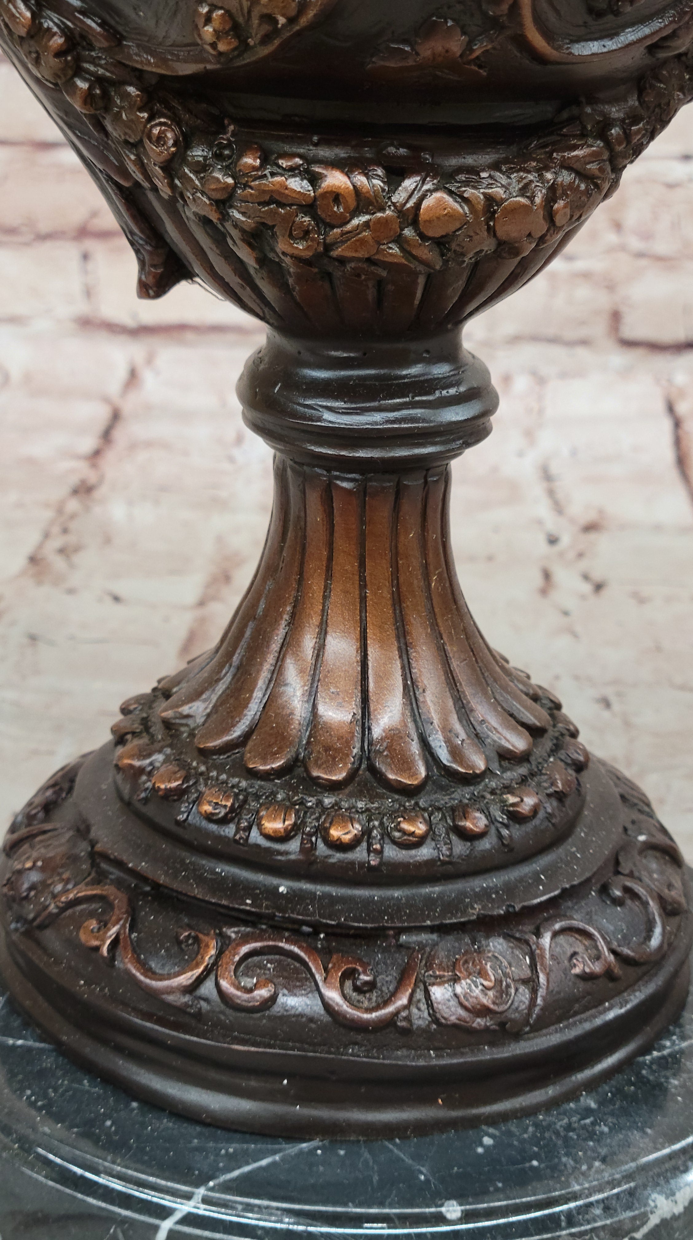 Home Office Decoration: Dragon Urn Bronze Sculpture Hand Made Art