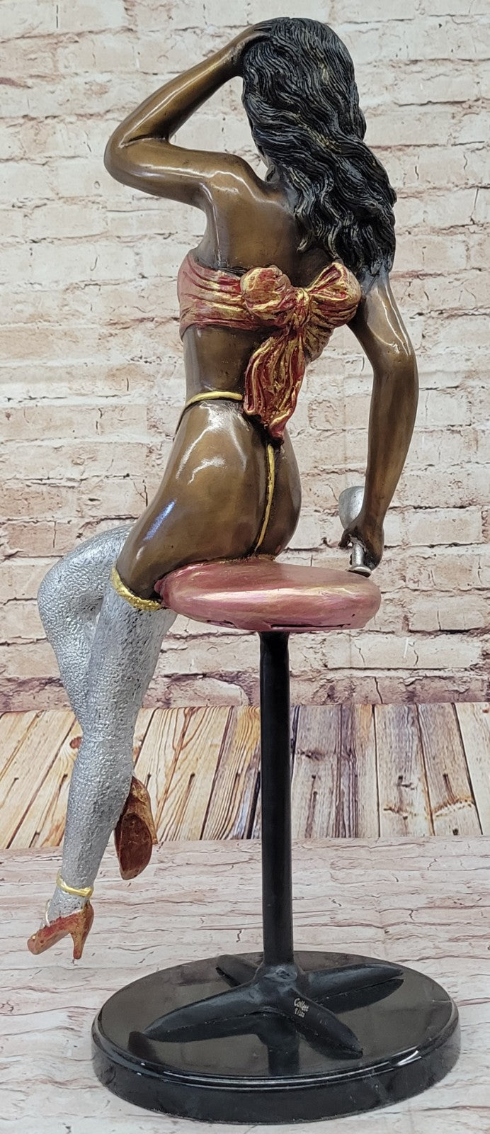 Artistic Naked Lady Seated Limited Edition Bronze Figurine Hot Cast Sculpture