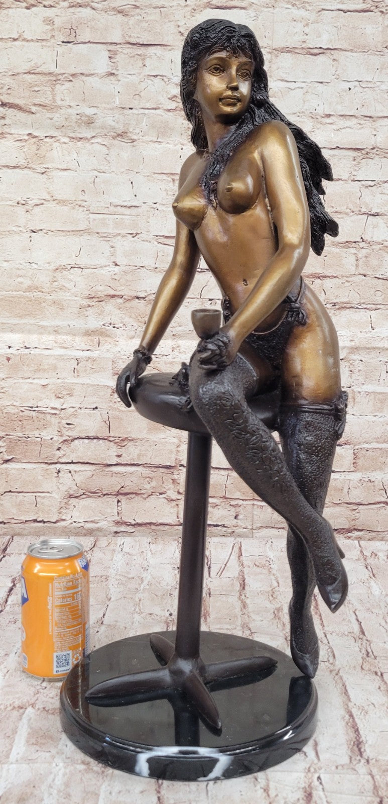Home and Office Decor: Collett Signed Bronze Nude Woman Sculpture
