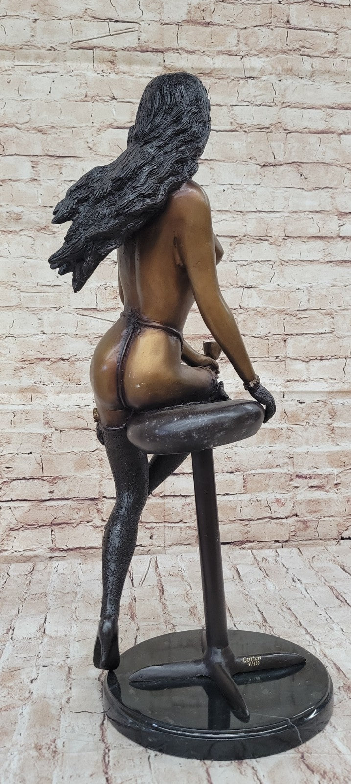 Home and Office Decor: Collett Signed Bronze Nude Woman Sculpture
