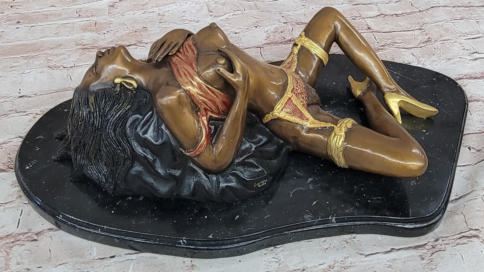 Collett Erotic Art Bronze Sculpture – Handmade Numbered Nude Female Figurine Sale