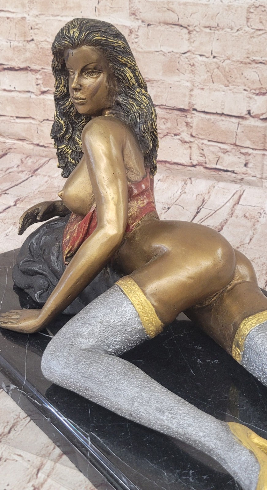 Signed and Numbered Bronze Nude Woman Figurine: Limited Edition Figurine