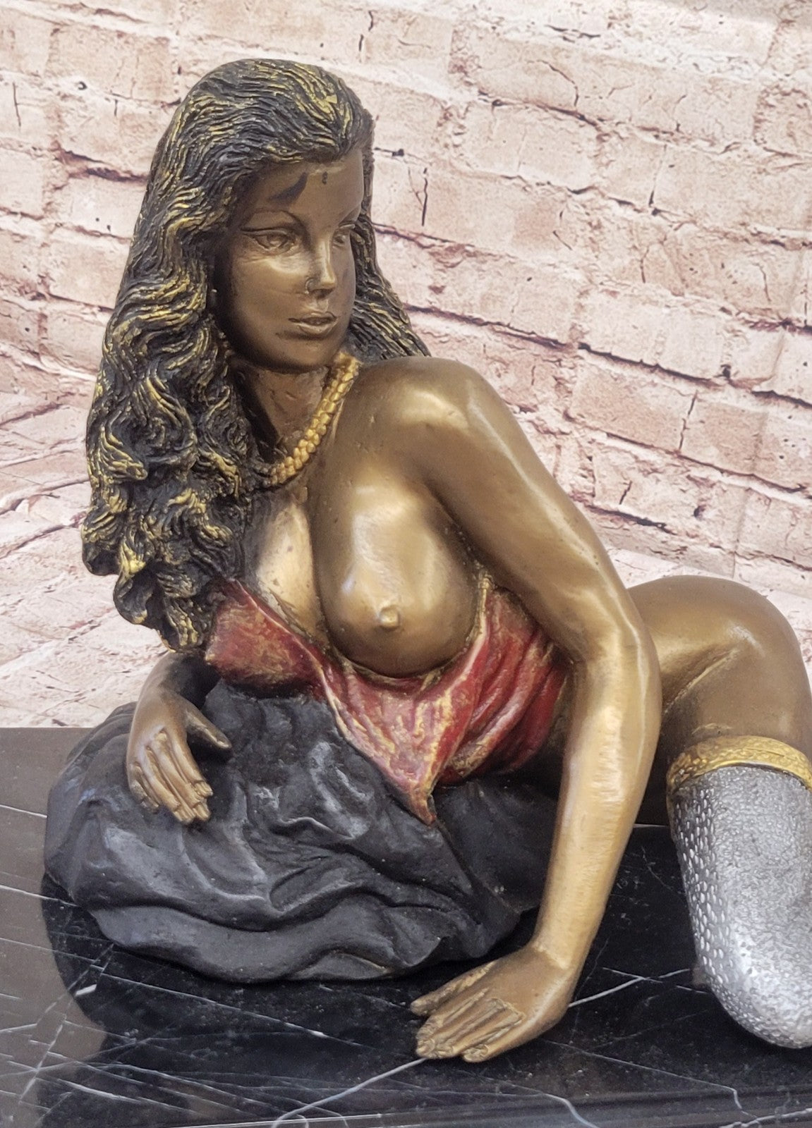 Signed and Numbered Bronze Nude Woman Figurine: Limited Edition Figurine