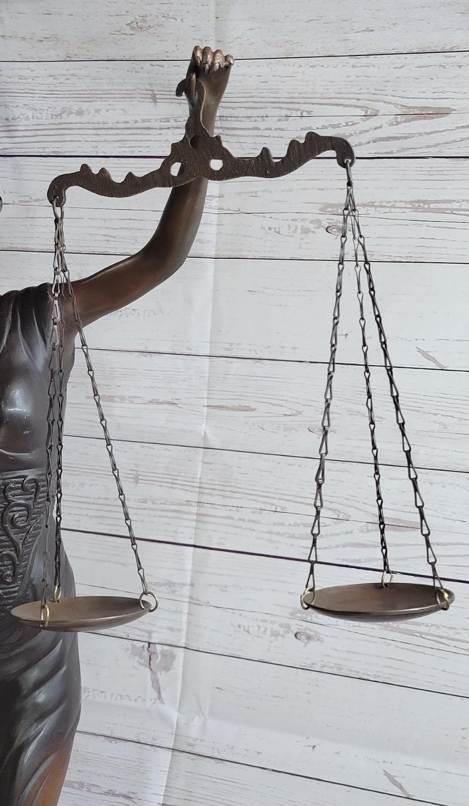 Nude Bronze Statue Sculpture Lady Scales Blind Justice Law Figure Figurine Lawyer