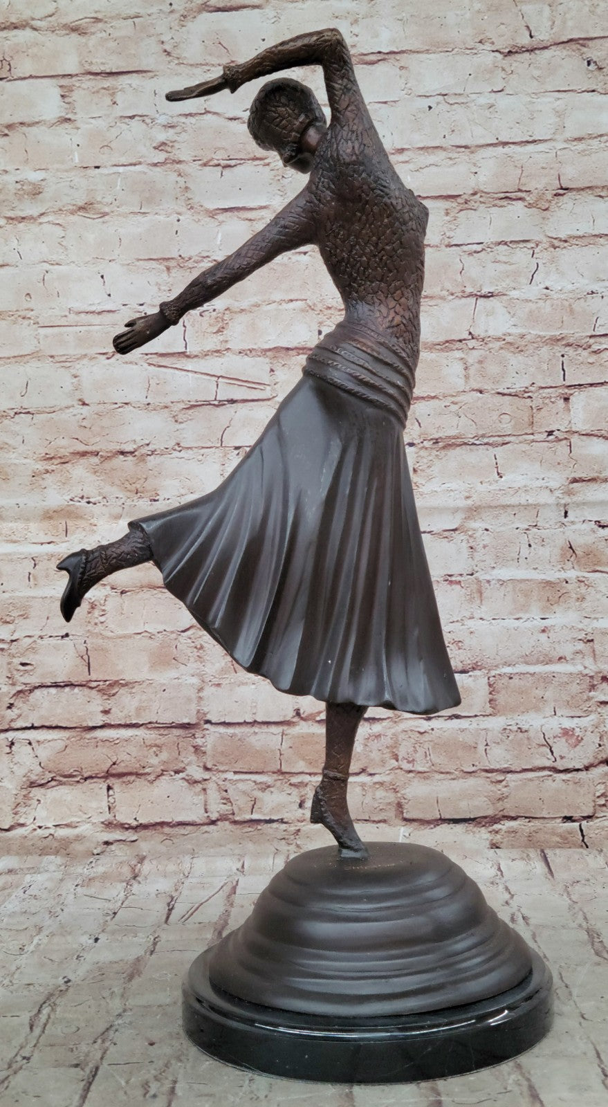 Shop Now: Dimitri Haralamb Chiparus Art Deco Bronze Dancer – Huge Classic Artwork Decor