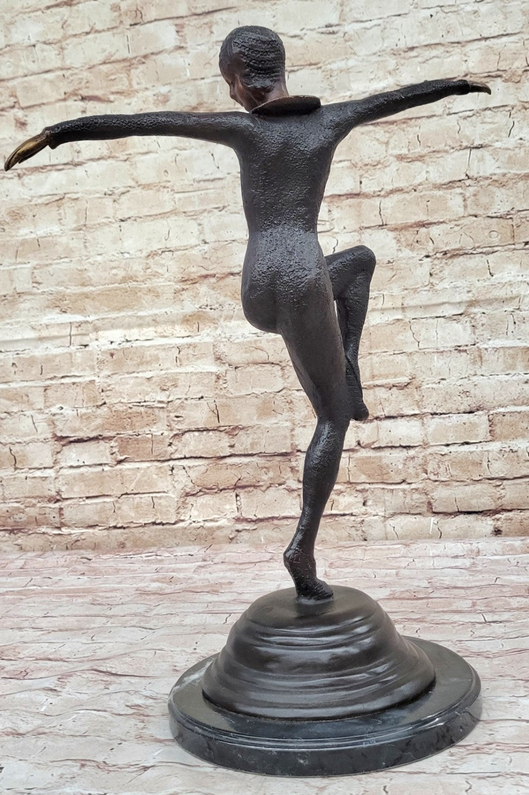 Chiparus Art Deco Lady Dancer Genuine Bronze Sculpture Figurine