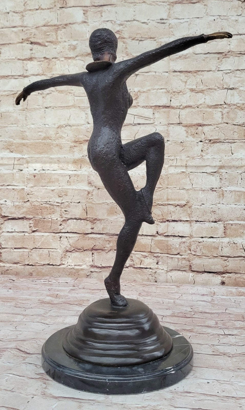 Chiparus Art Deco Lady Dancer Genuine Bronze Sculpture Figurine