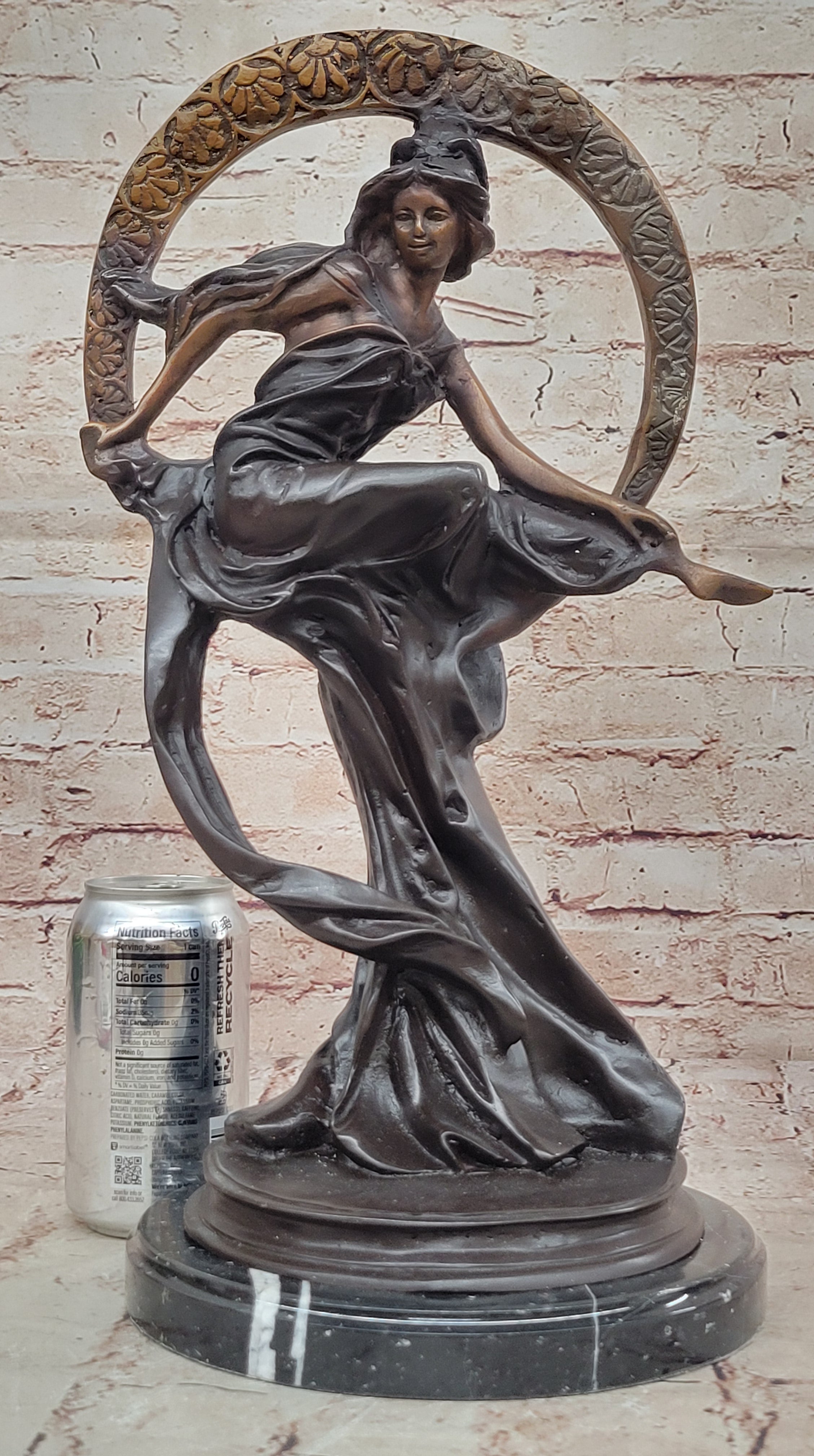 Handcrafted bronze sculpture SALE Ring Bliss With Goddess Dream Collector Edition