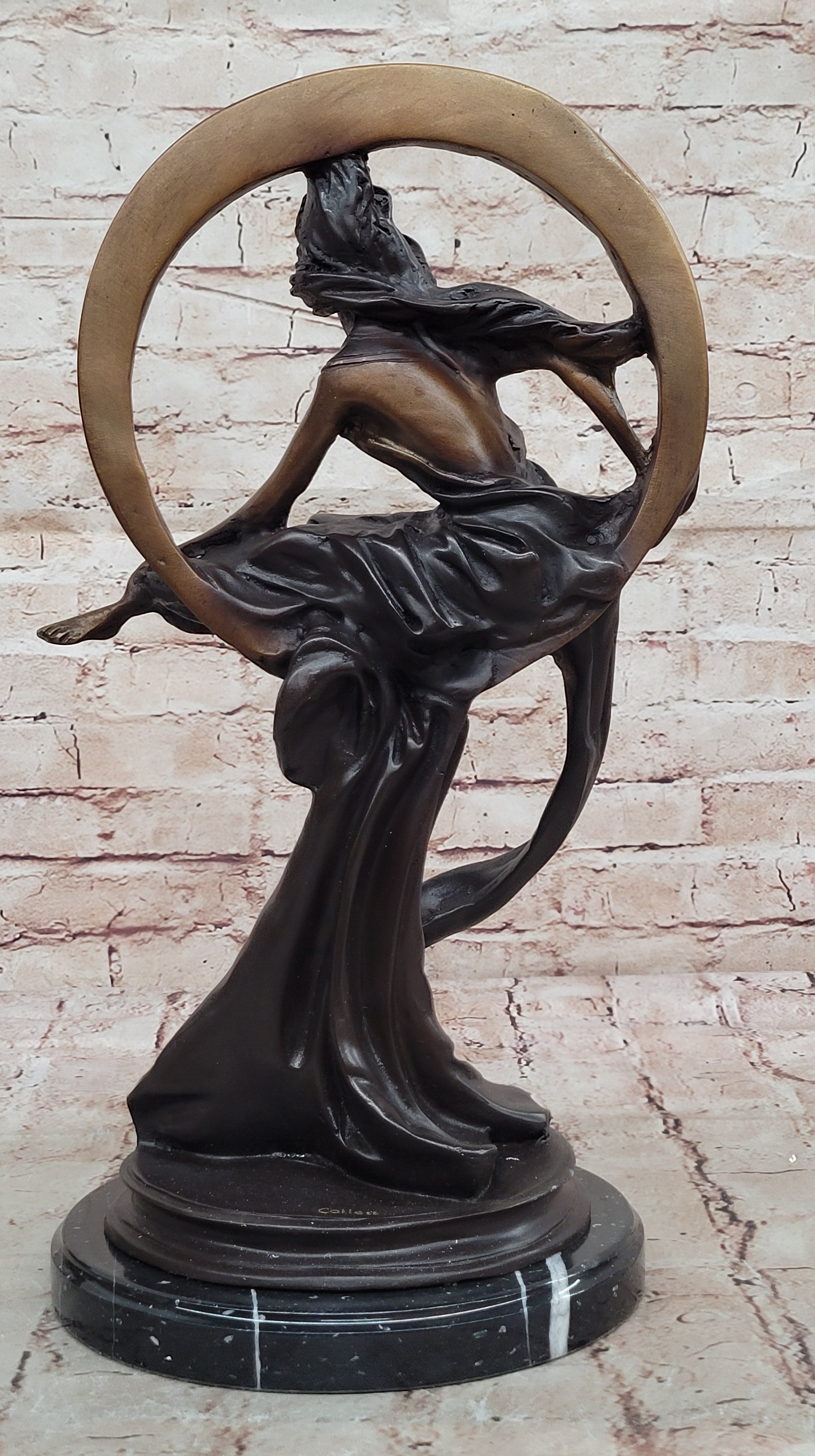 Handcrafted bronze sculpture SALE Ring Bliss With Goddess Dream Collector Edition