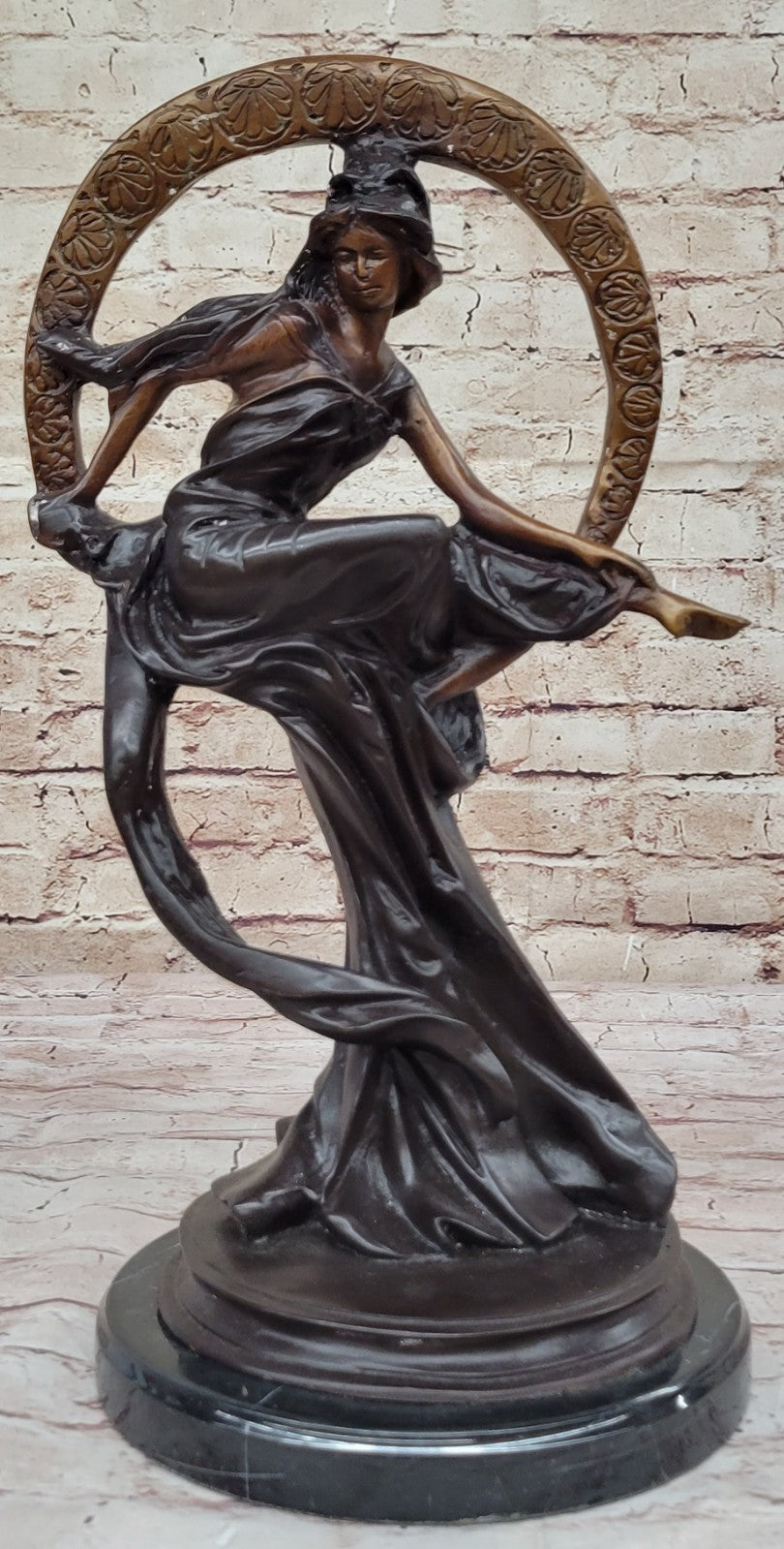Handcrafted bronze sculpture SALE Ring Bliss With Goddess Dream Collector Edition