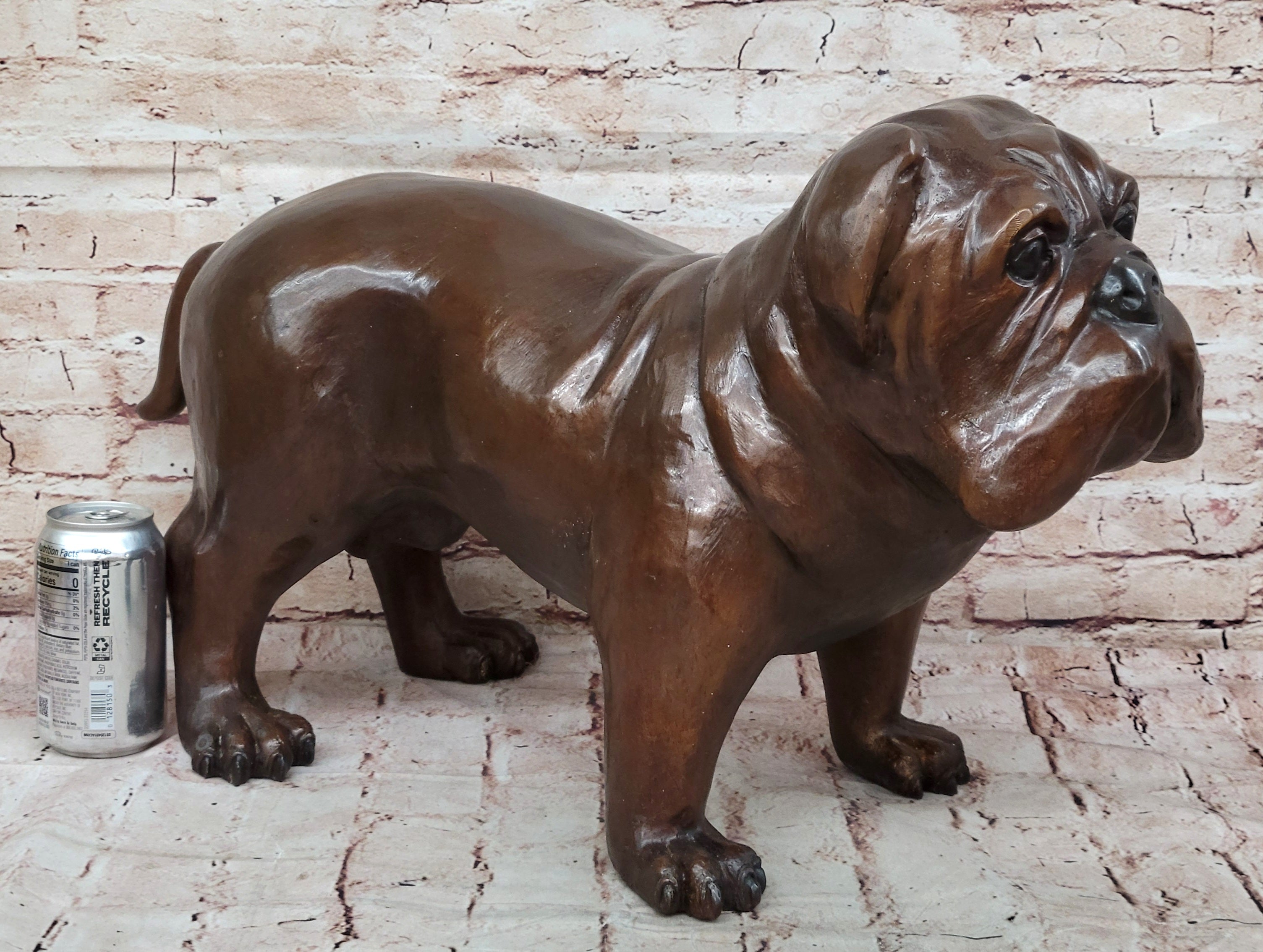 Art Deco Large Indoor/outdoor Bulldog Classic Dog Bronze Sculpture Figurine Sale