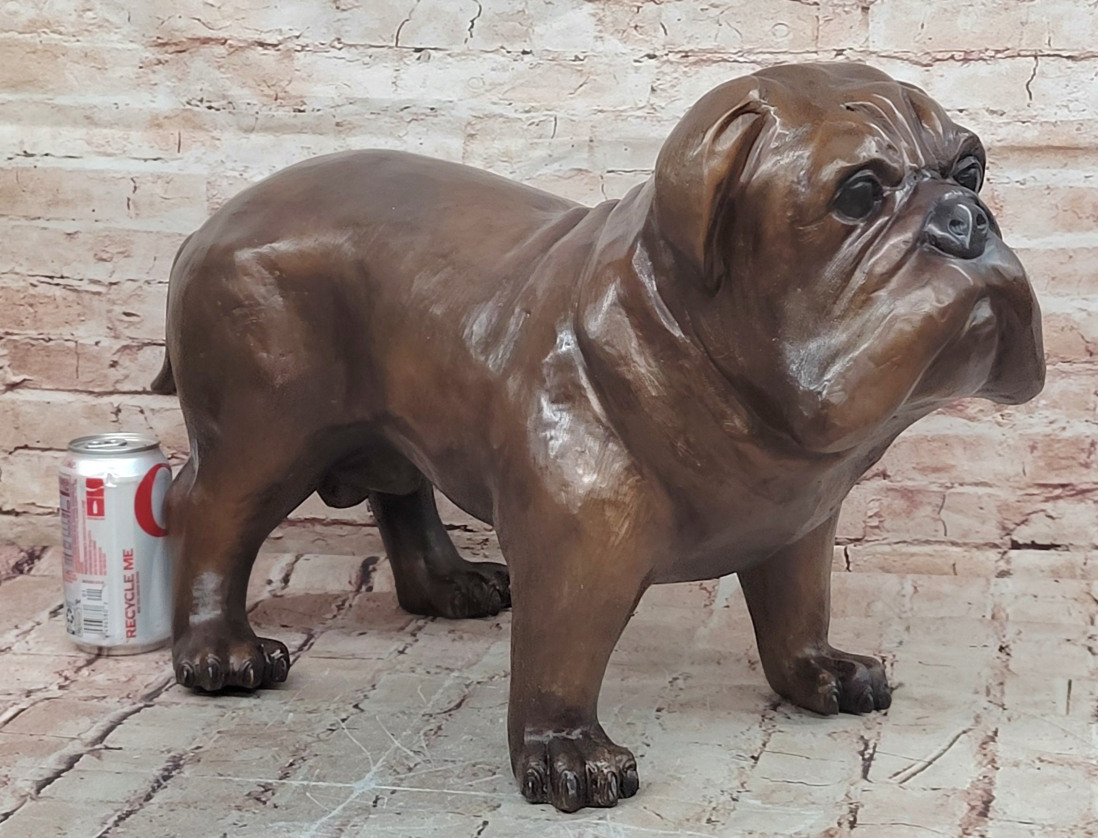 Art Deco Large Indoor/outdoor Bulldog Classic Dog Bronze Sculpture Figurine Sale
