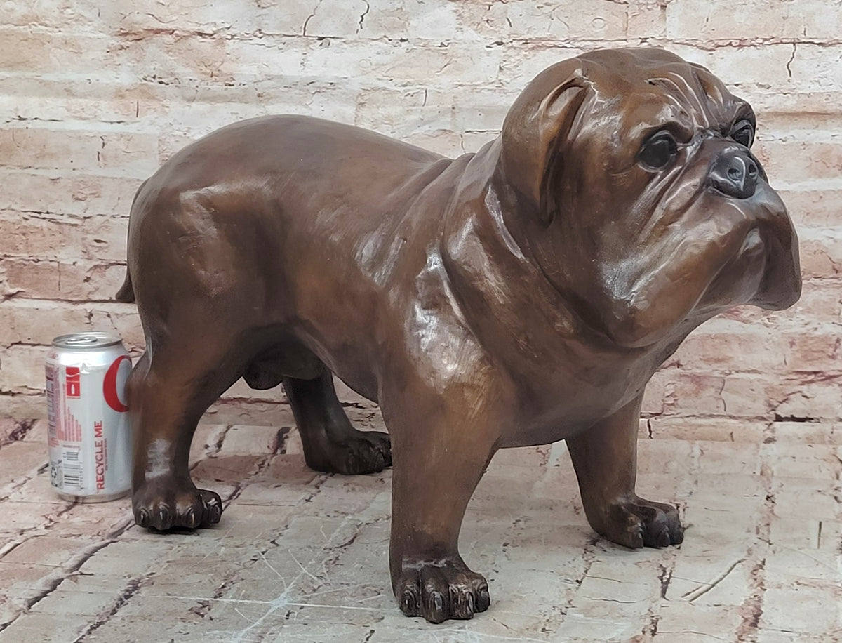 Art Deco Large Indoor/outdoor Bulldog Classic Dog Bronze Sculpture Figurine Sale