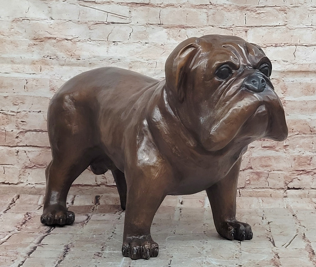 Art Deco Large Indoor/outdoor Bulldog Classic Dog Bronze Sculpture Figurine Sale