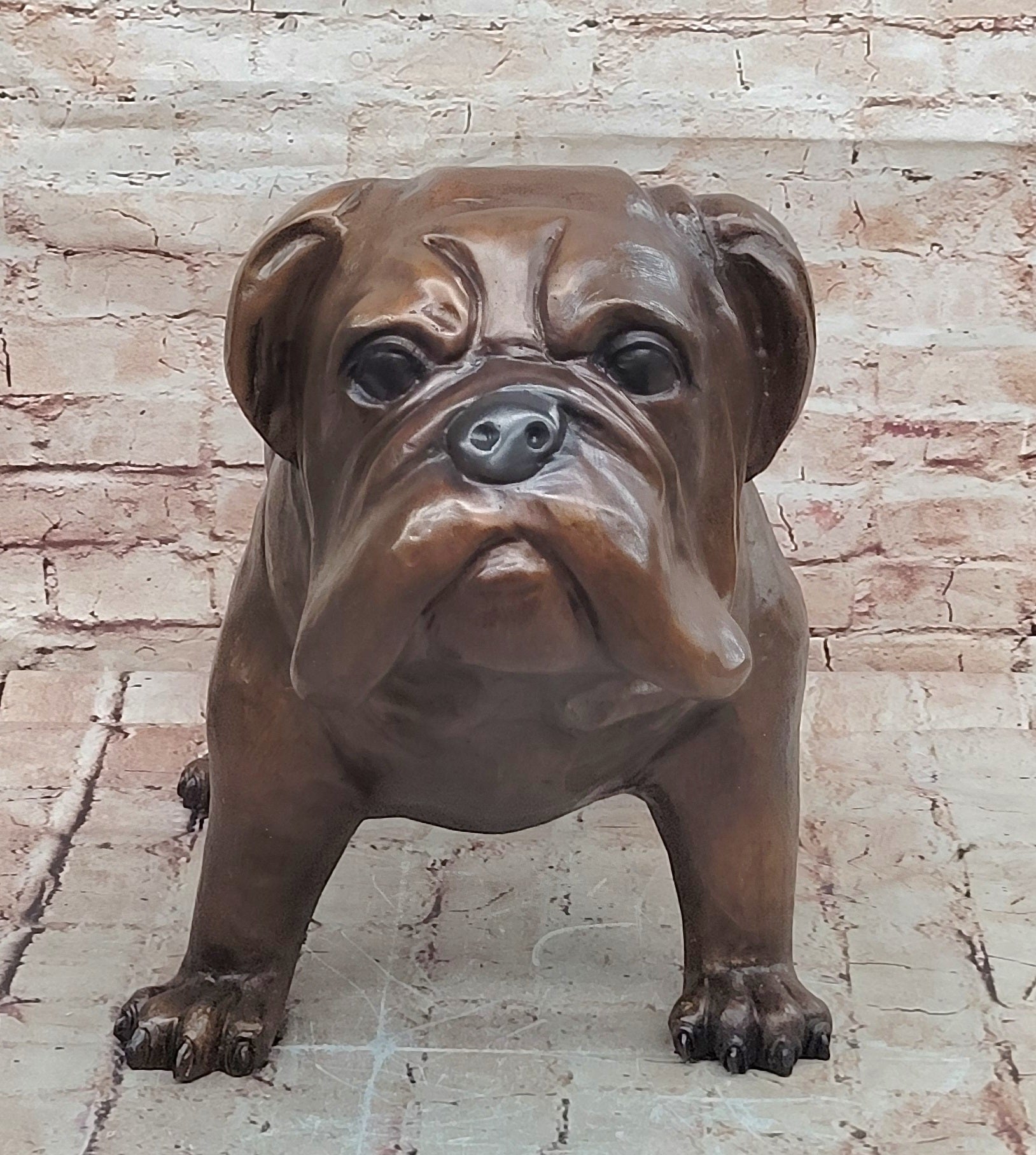 Art Deco Large Indoor/outdoor Bulldog Classic Dog Bronze Sculpture Figurine Sale