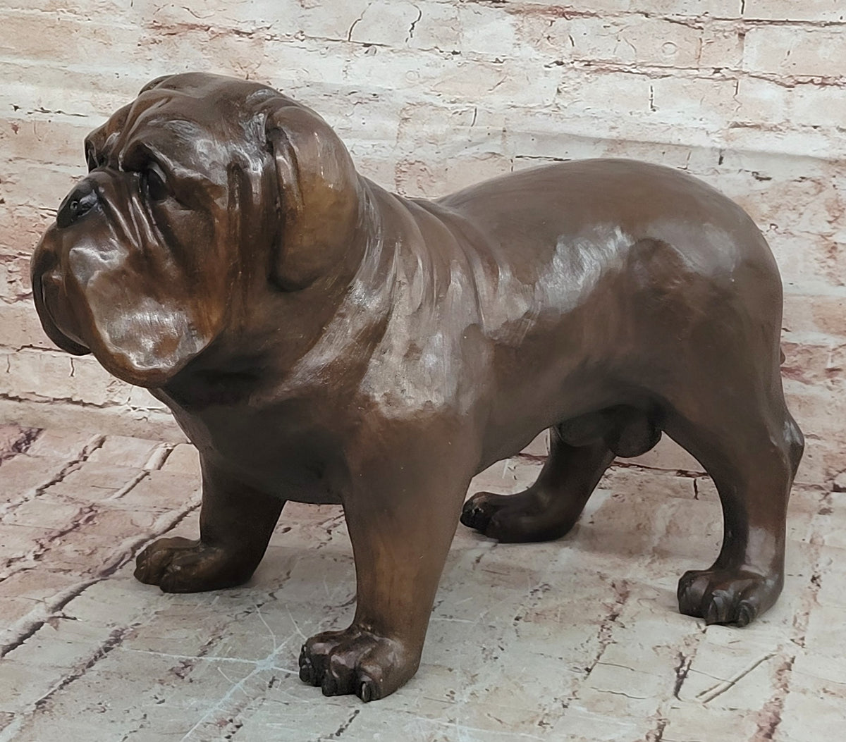 Art Deco Large Indoor/outdoor Bulldog Classic Dog Bronze Sculpture Figurine Sale
