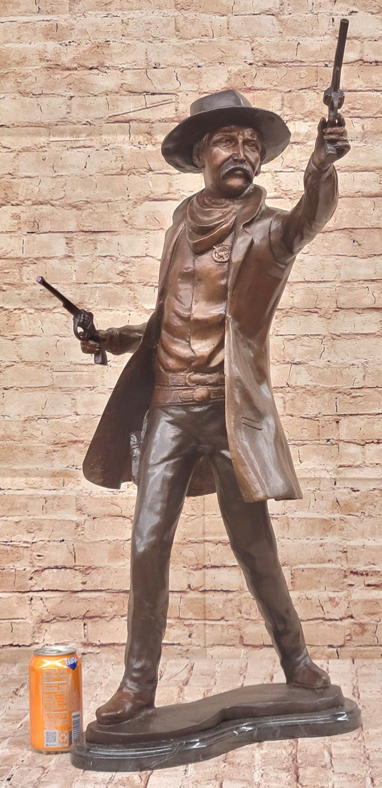 Russell`s Wyatt Earp Bronze Sculpture: Two Gun Shooter Collector Edition