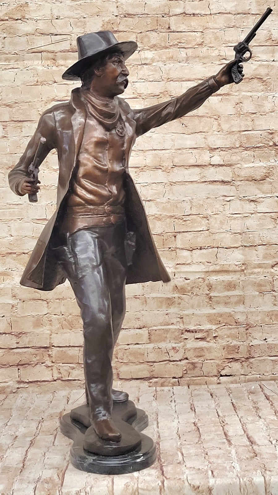 Russell`s Wyatt Earp Bronze Sculpture: Two Gun Shooter Collector Edition