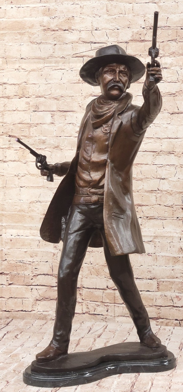 Russell`s Wyatt Earp Bronze Sculpture: Two Gun Shooter Collector Edition
