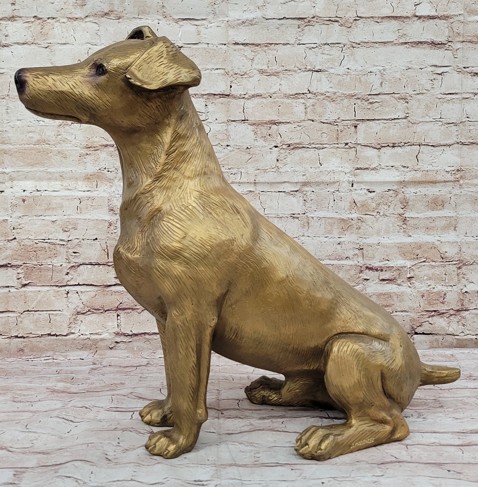 Buy Life-Size Jack Russell Terrier Bronze Sculpture – Handcrafted Dog Statue Decor