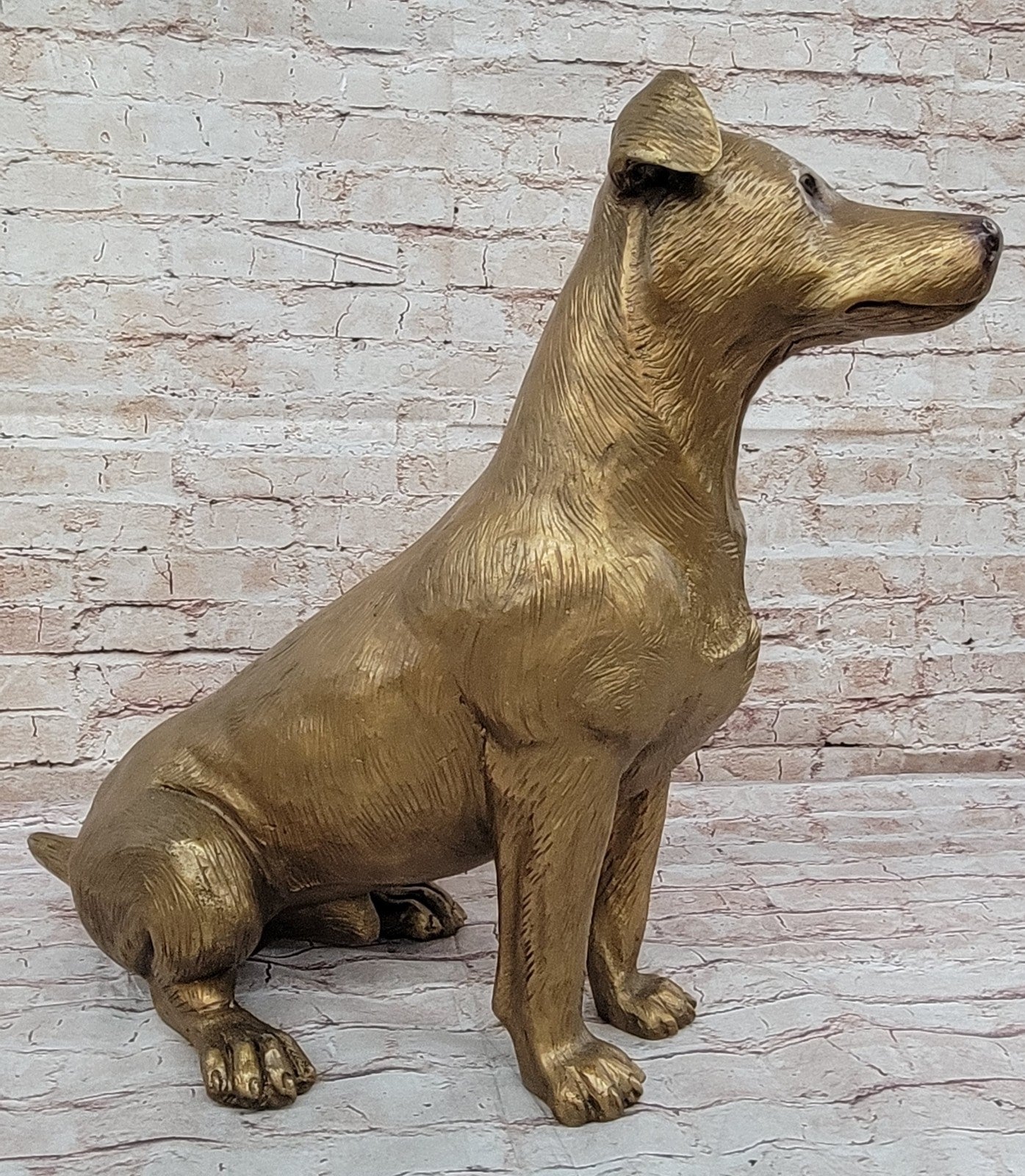 Buy Life-Size Jack Russell Terrier Bronze Sculpture – Handcrafted Dog Statue Decor