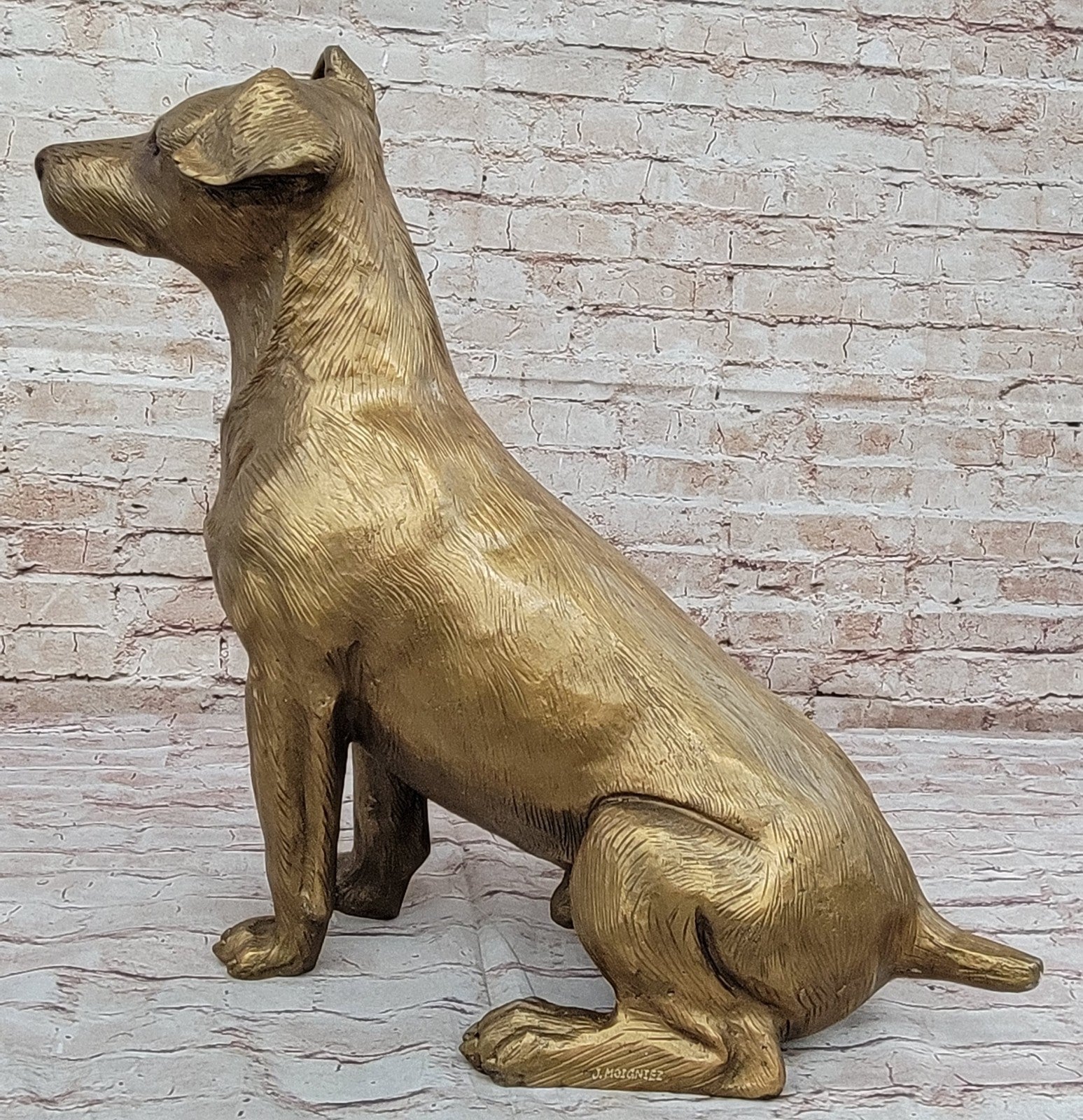 Buy Life-Size Jack Russell Terrier Bronze Sculpture – Handcrafted Dog Statue Decor