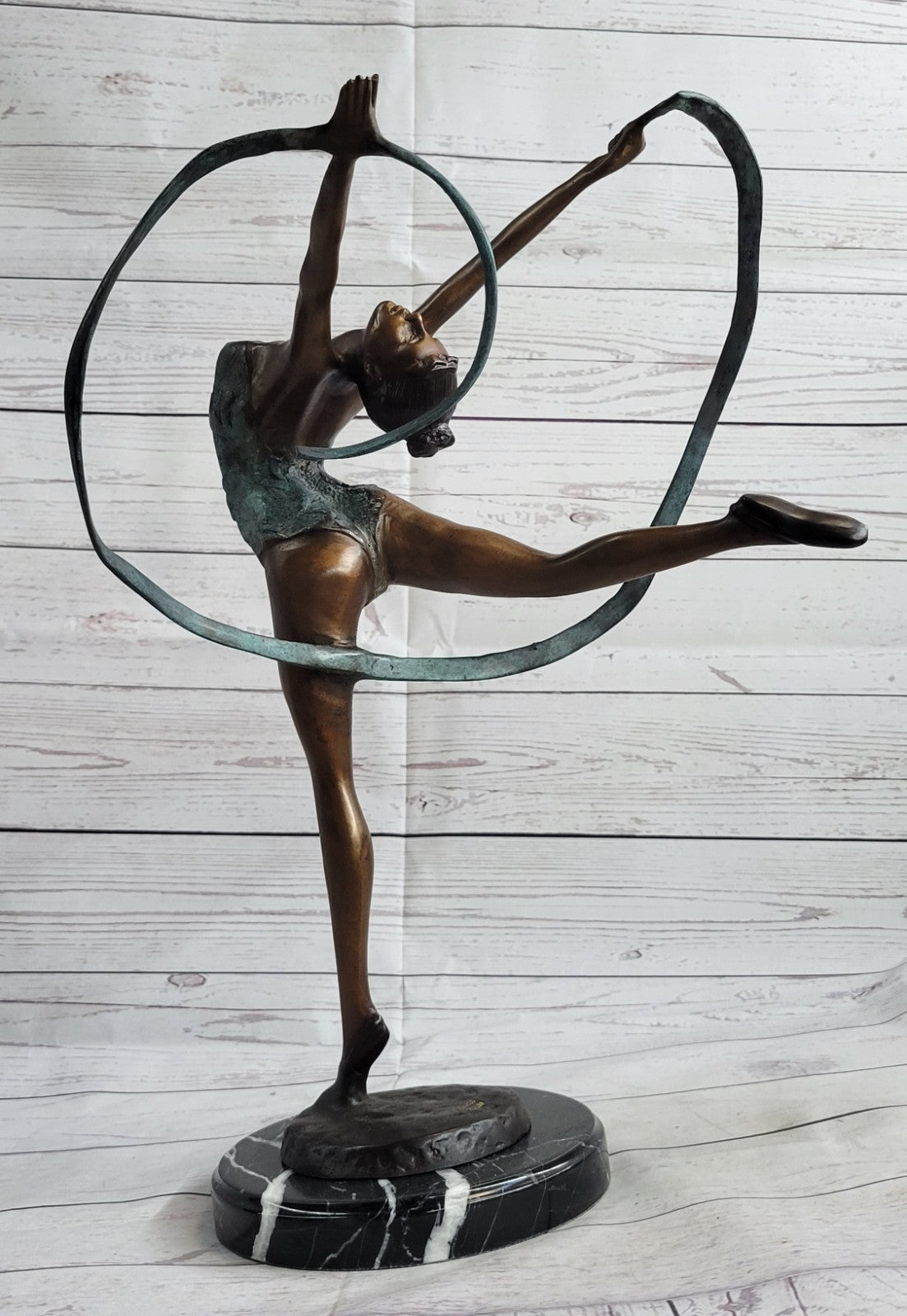 Statue gymnaste danseur de bronze sculpture figurine 55 cm Home Decoration Decor