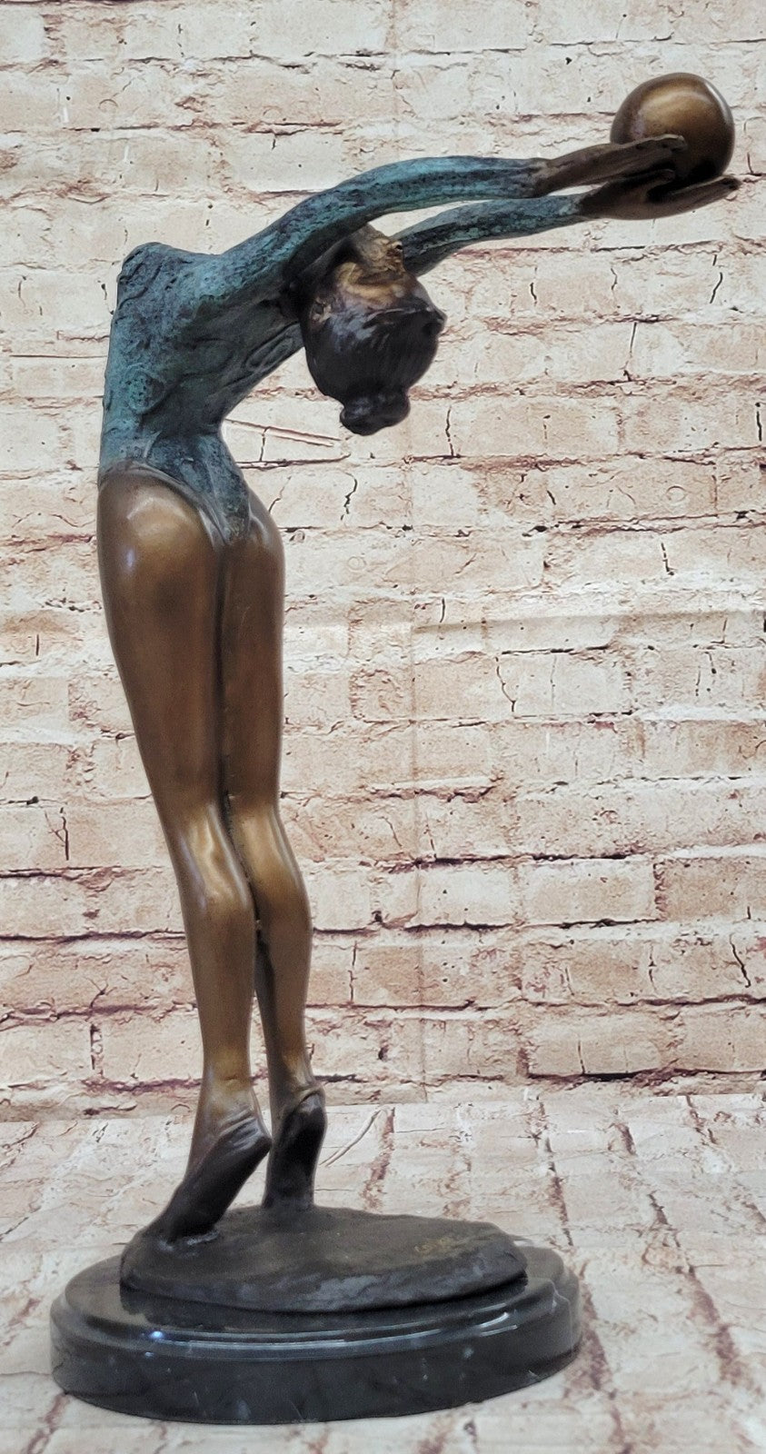 Stunning Collett Swiss Artist Nick Gymnast Woman Bronze Statue LTD EDTION