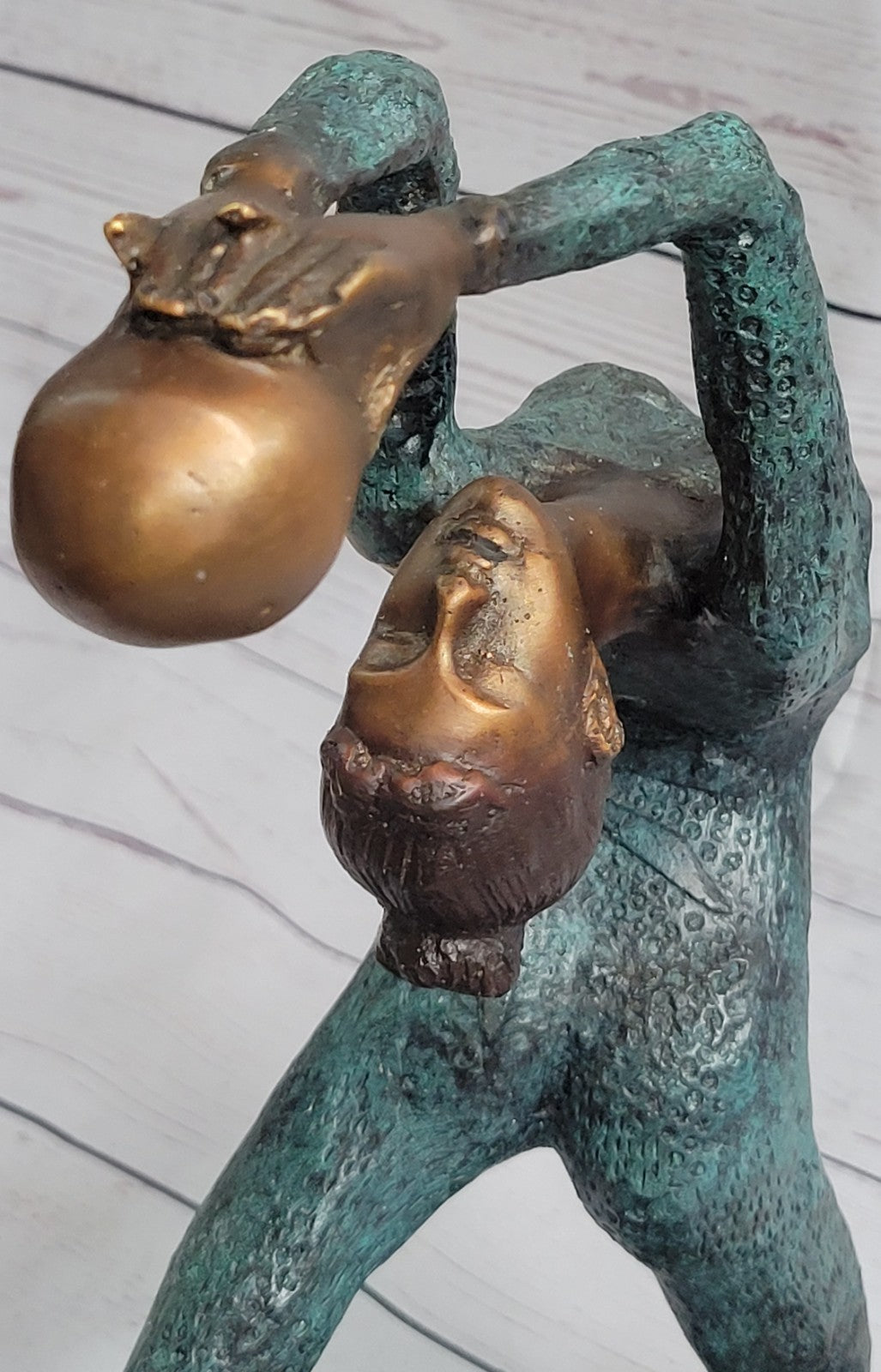 Lovely Vintage Deco French Bronze Nude Female Gymnast Acrobat Statue LTD EDTION