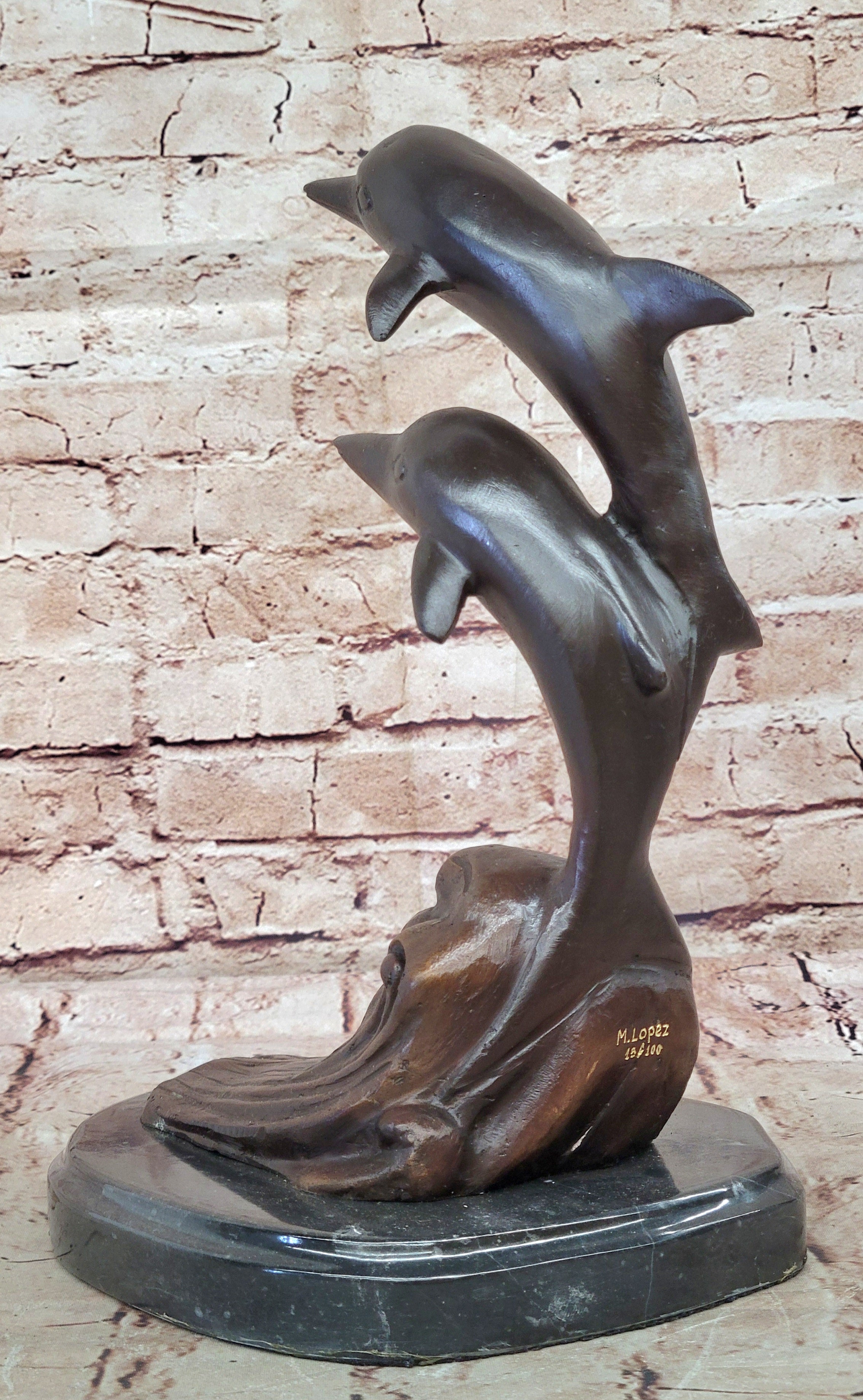 Hand Made Milo Dolphins Sculpture – Bronze Limited Edition Ocean Artwork