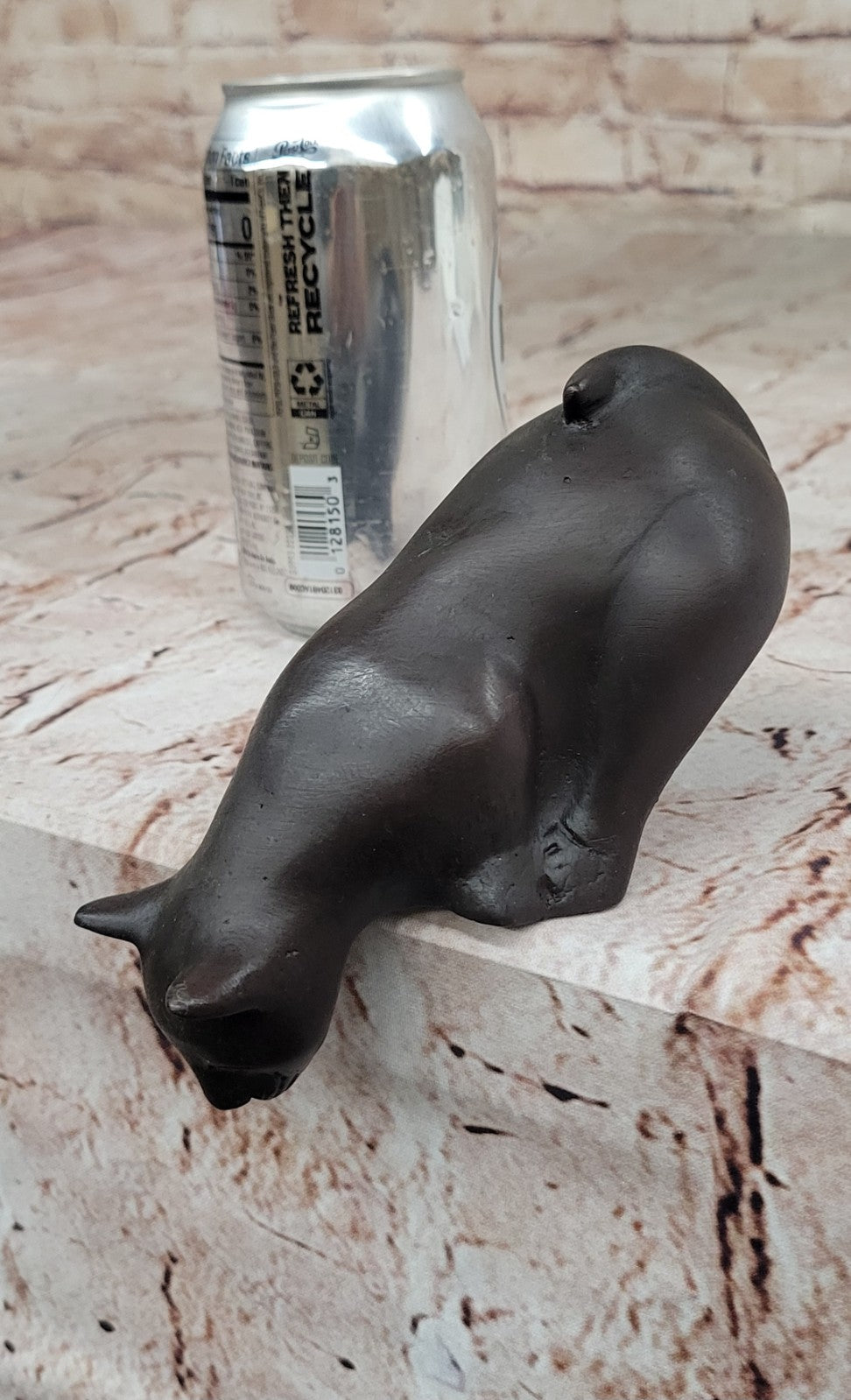 Cat Kitty Feline Lover Collector Bookend Bronze Sculpture Classic Modern Artwork