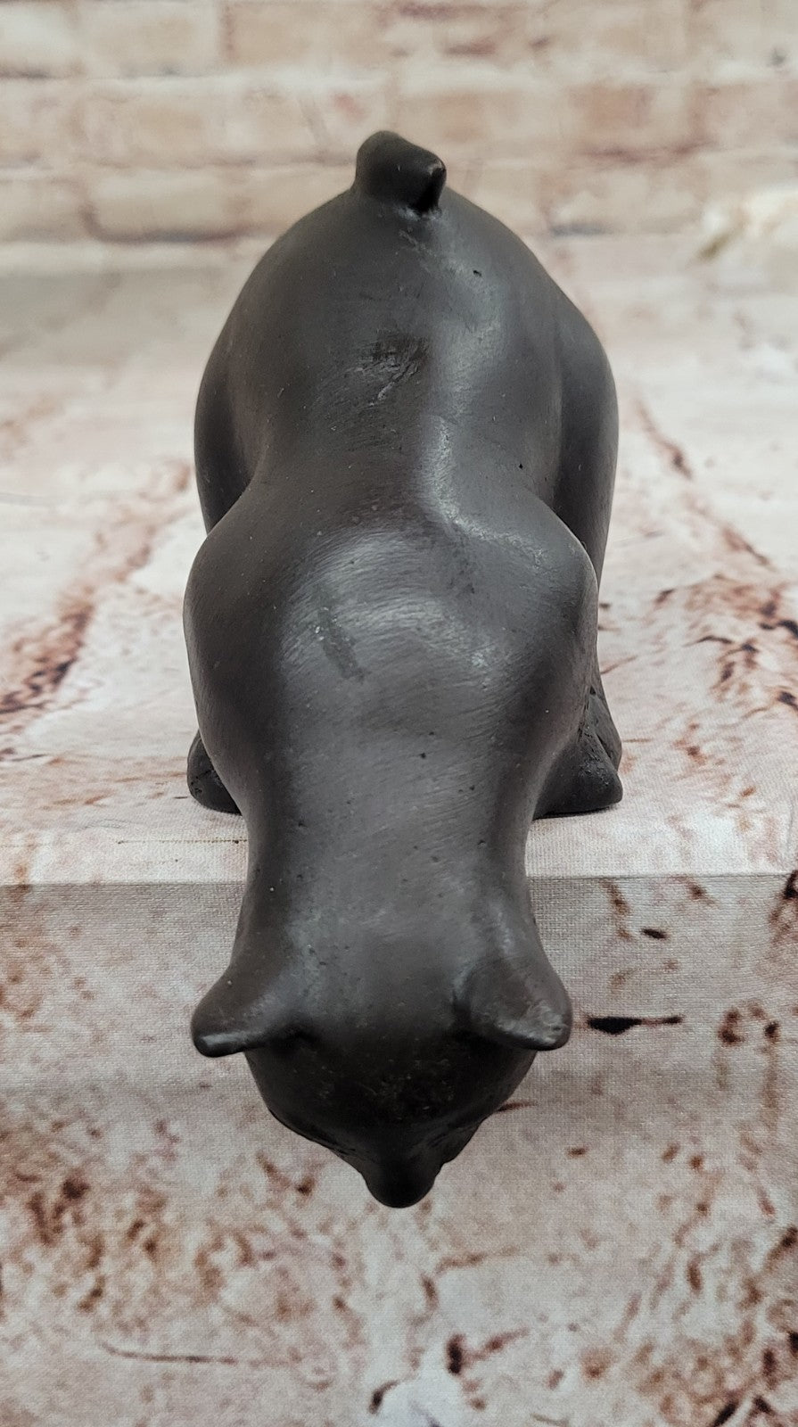 Cat Kitty Feline Lover Collector Bookend Bronze Sculpture Classic Modern Artwork