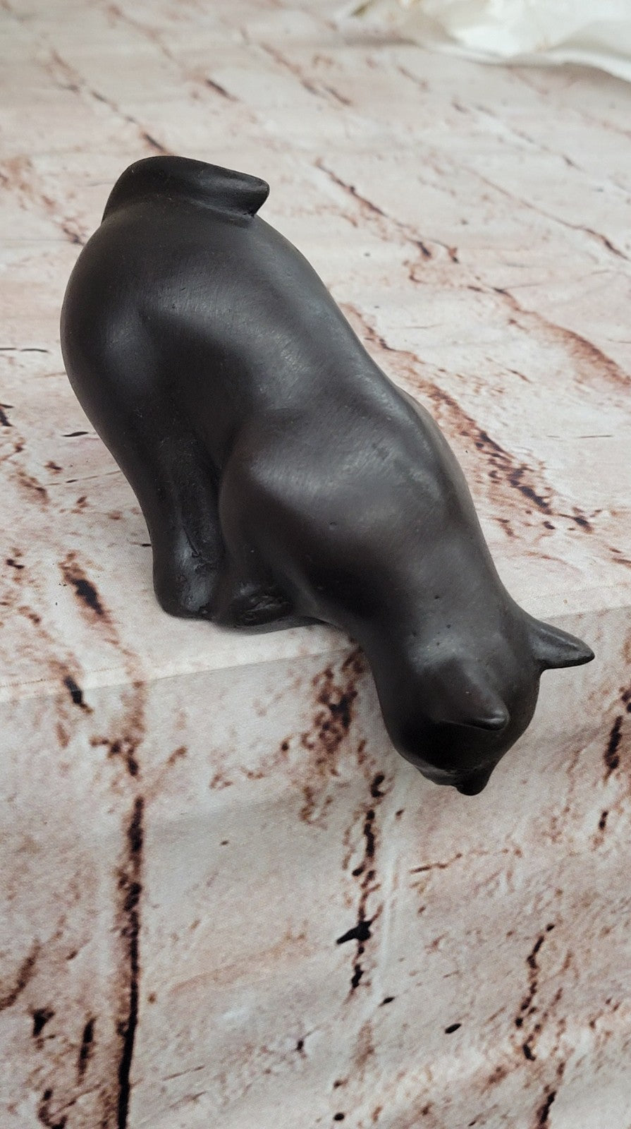 Cat Kitty Feline Lover Collector Bookend Bronze Sculpture Classic Modern Artwork