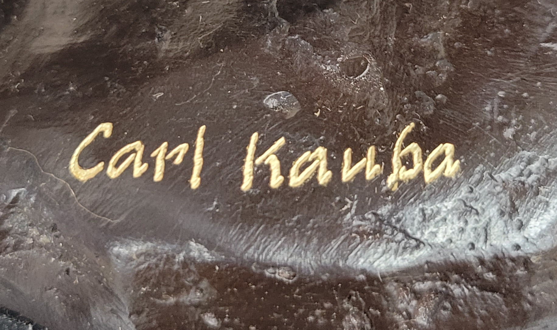 Wildlife Classic Artwork Kauba Bison Buffalo Bronze Sculpture Special Patina