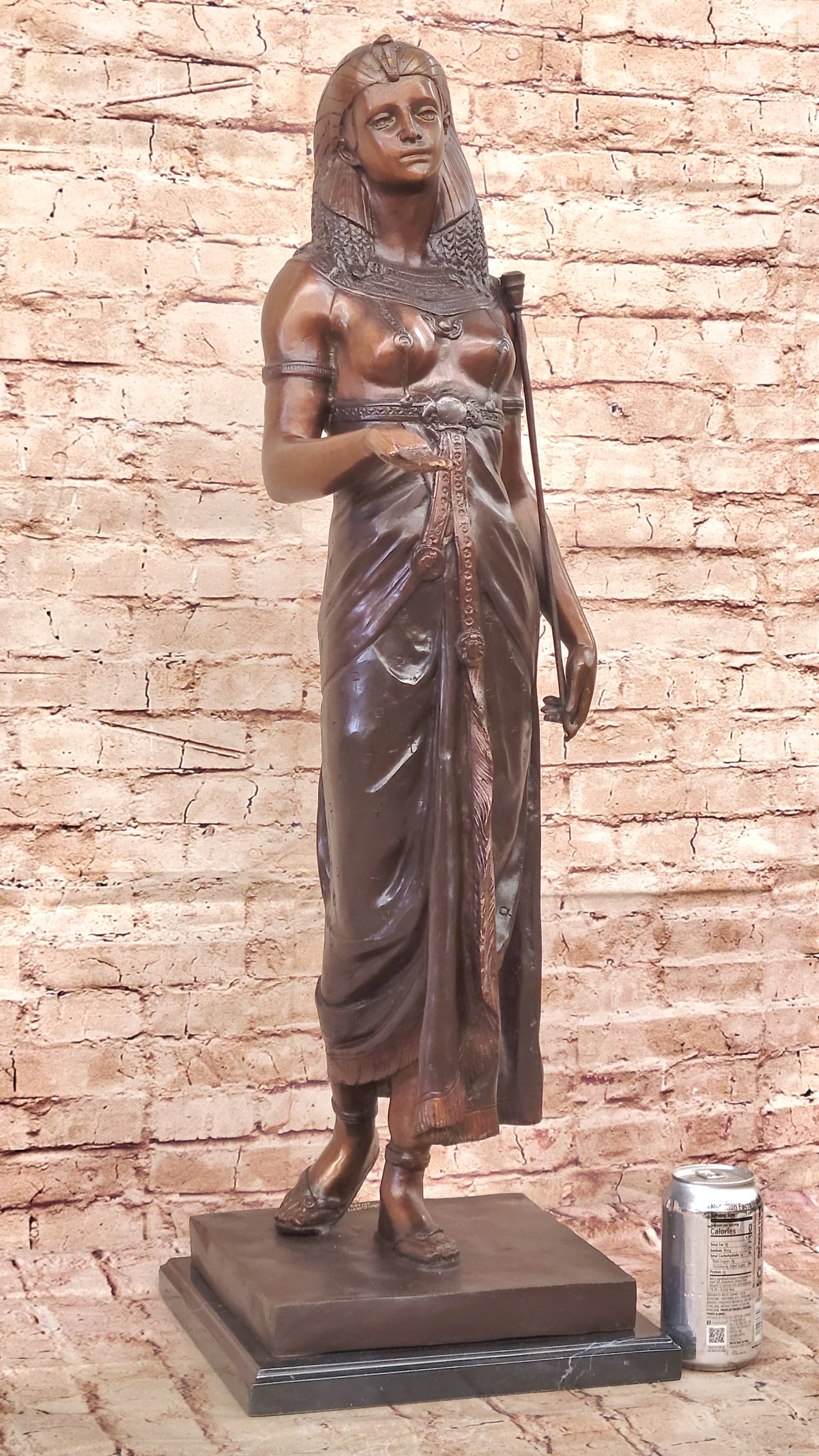 Collectible 34" Egyptian Queen of The Classic Bronze Masterpiece Artwork