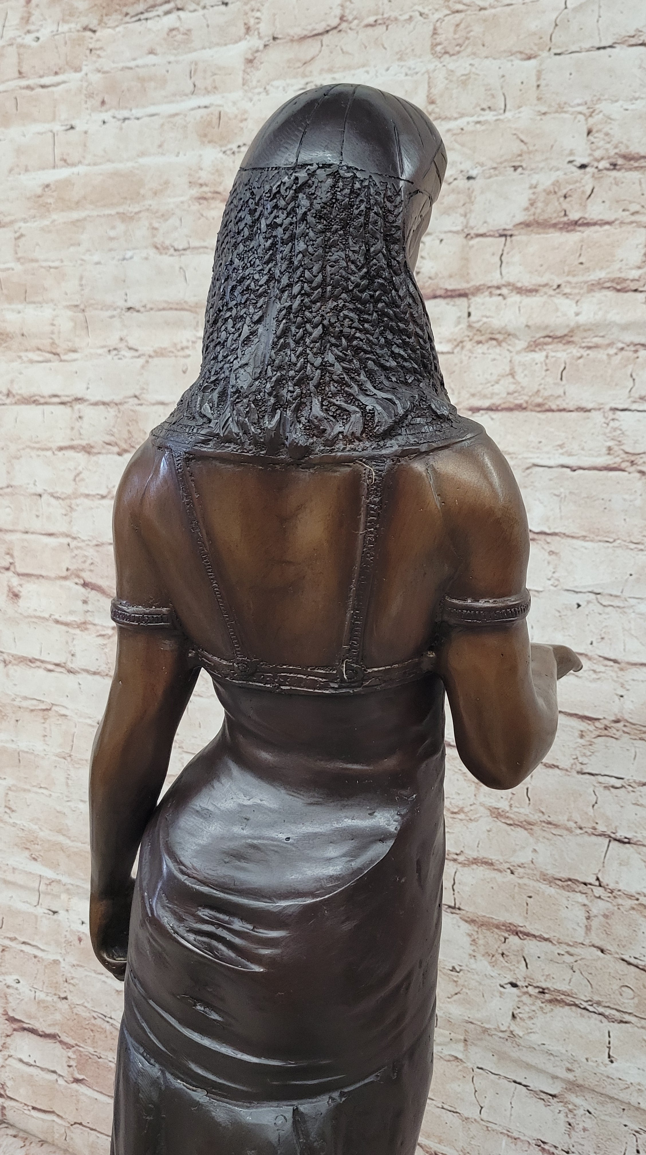 Collectible 34" Egyptian Queen of The Classic Bronze Masterpiece Artwork