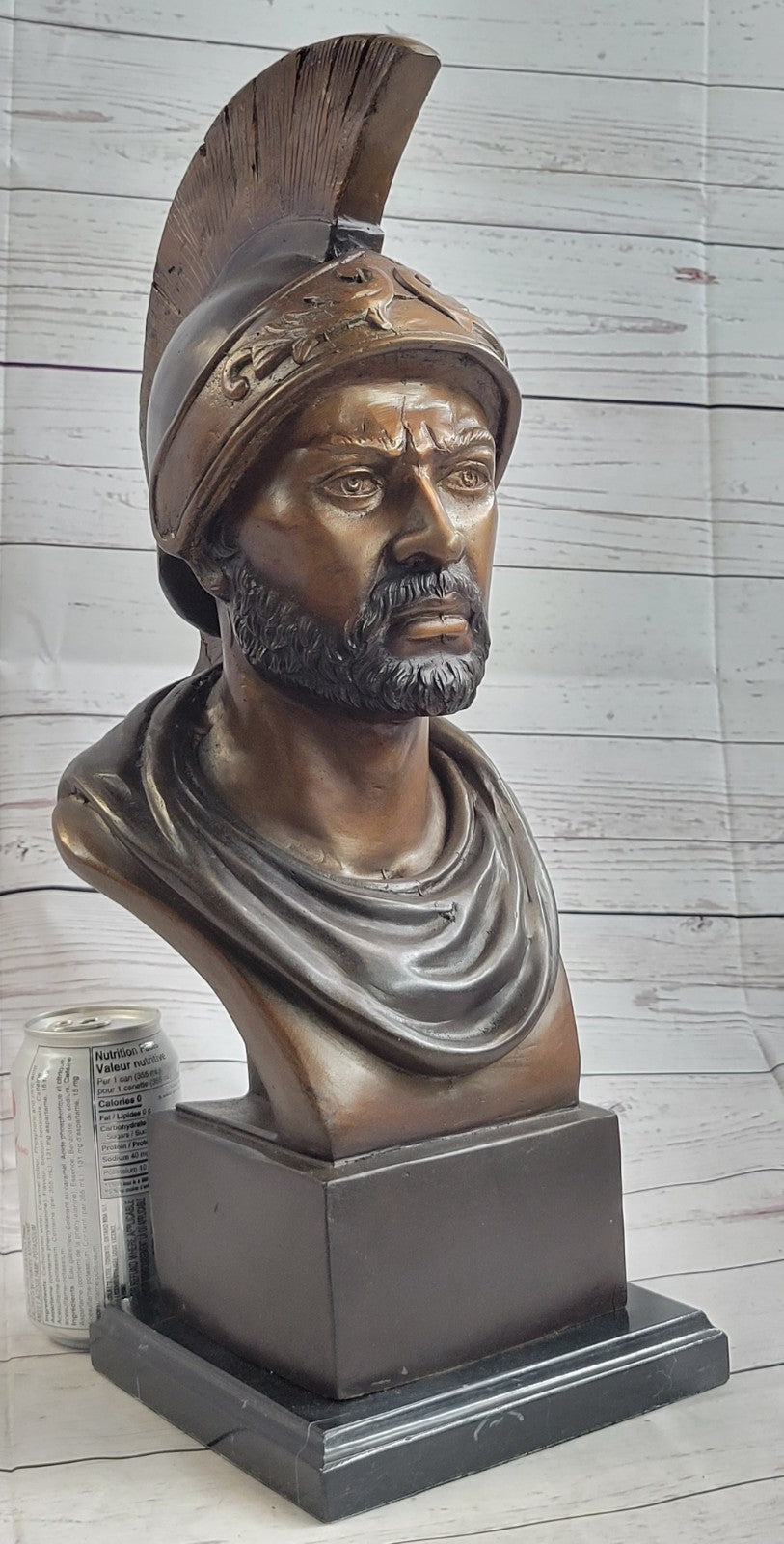 Detailed Handcrafted Spartan Roman Soldier Warrior Bronze Stature Verdi Gift