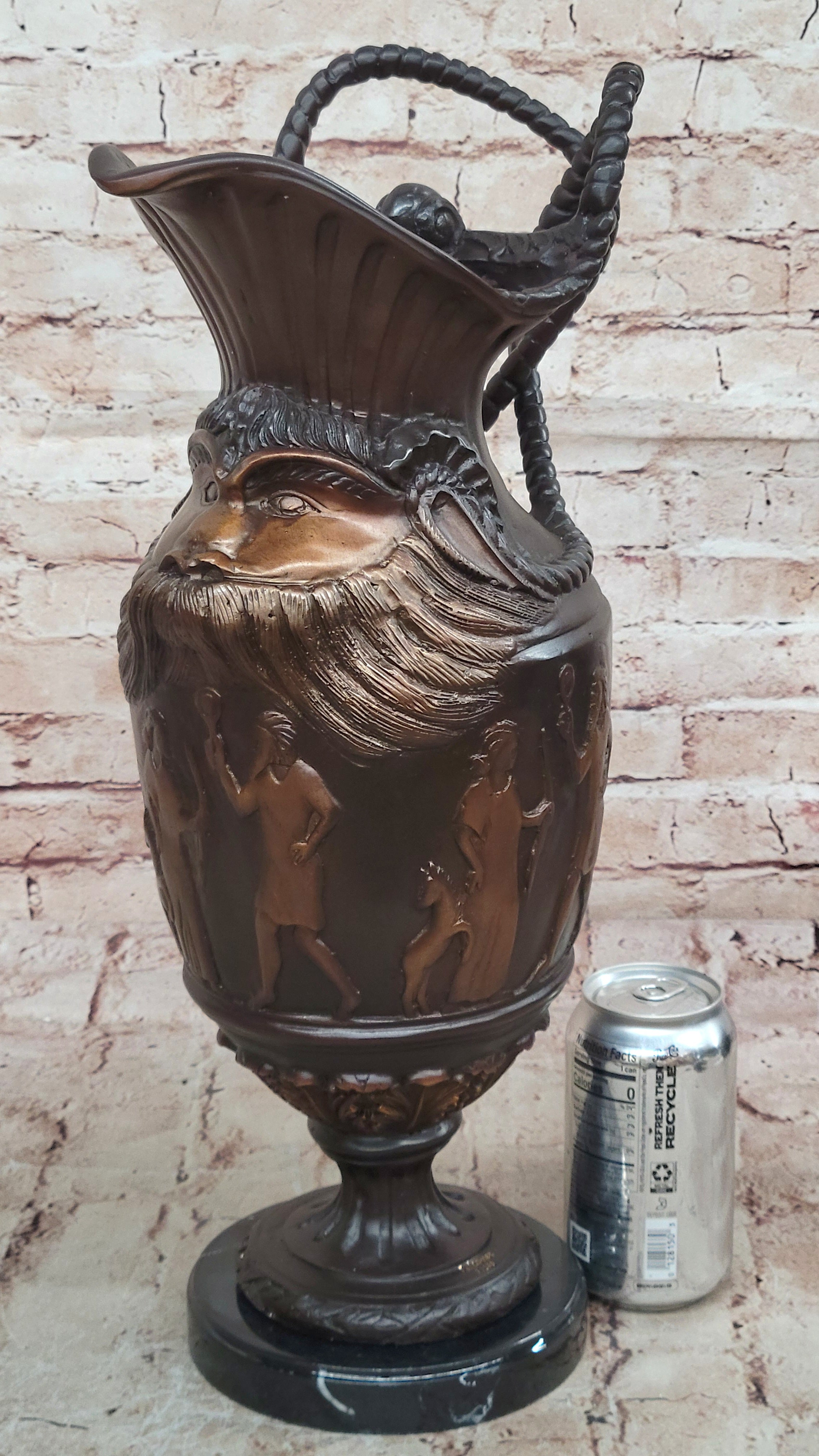 Hand Made Roman Empire Vase by Falconet: Limited Edition Bronze Sculpture