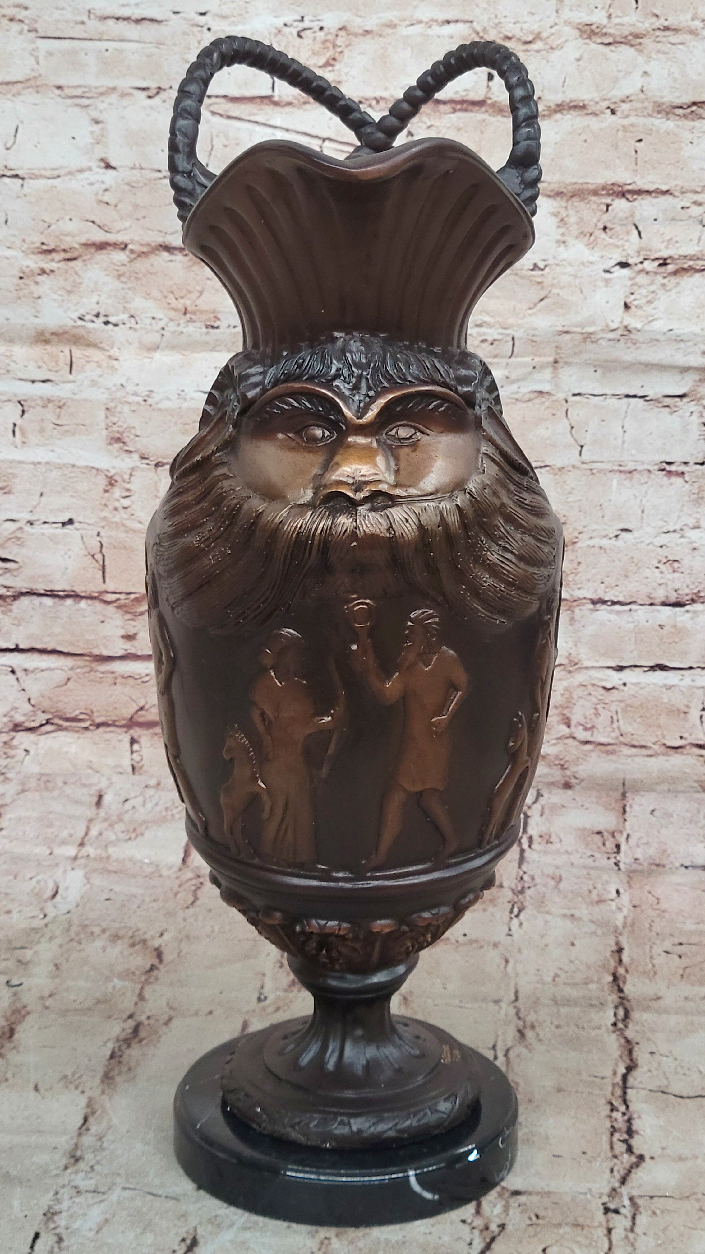 Hand Made Roman Empire Vase by Falconet: Limited Edition Bronze Sculpture