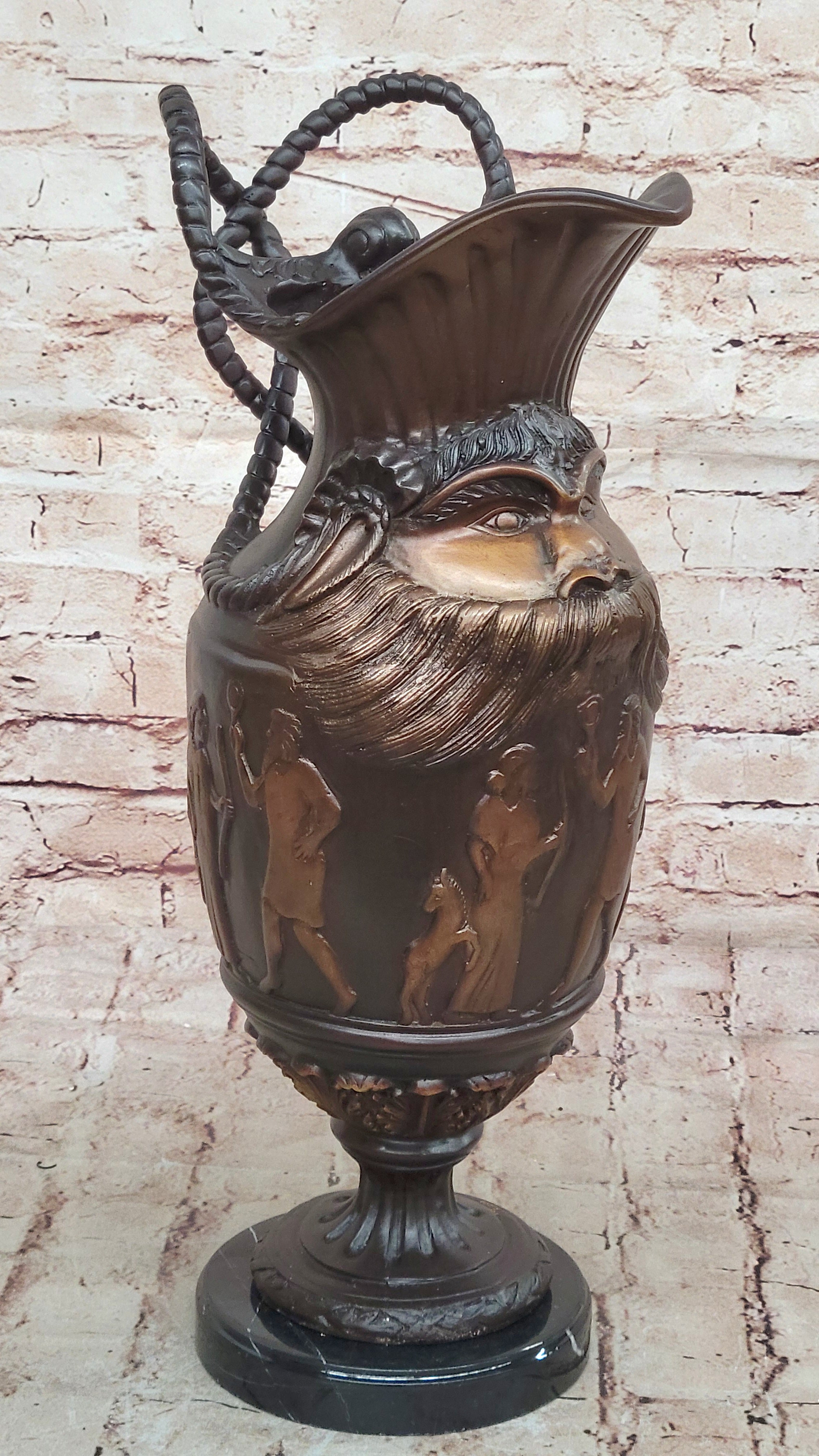 Hand Made Roman Empire Vase by Falconet: Limited Edition Bronze Sculpture