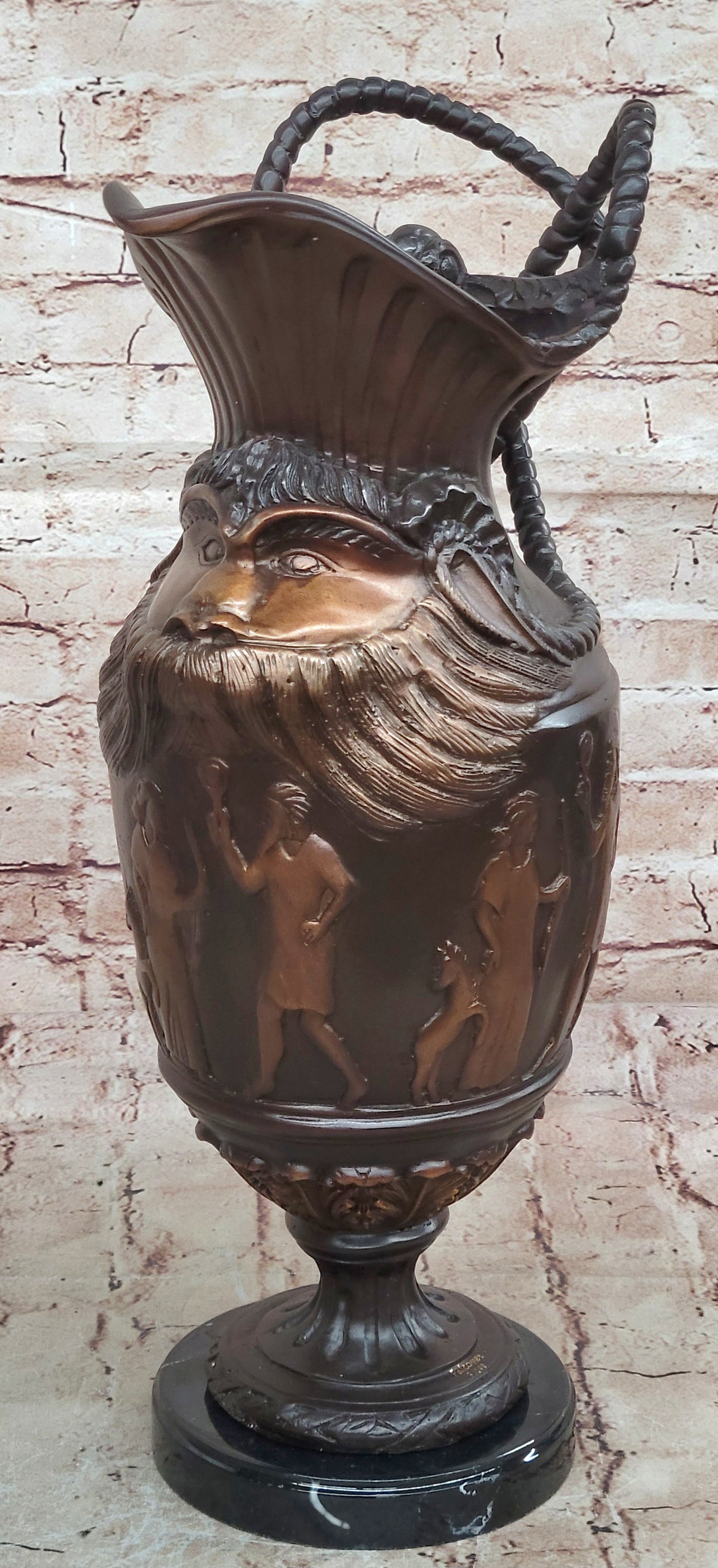 Hand Made Roman Empire Vase by Falconet: Limited Edition Bronze Sculpture