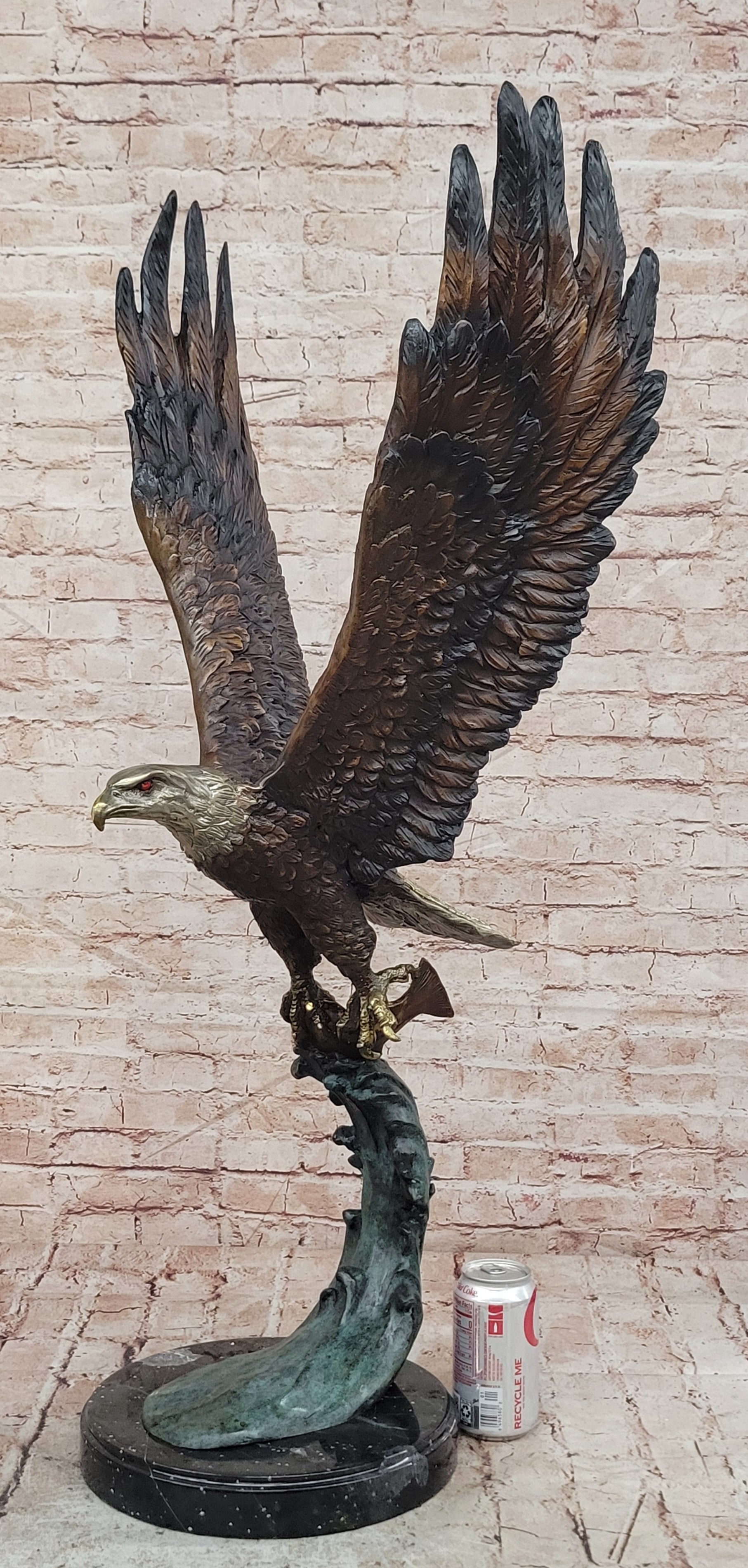 Impressive Large American Eagle Bird Freedom Head Heavy Figurine Sculpture SALE